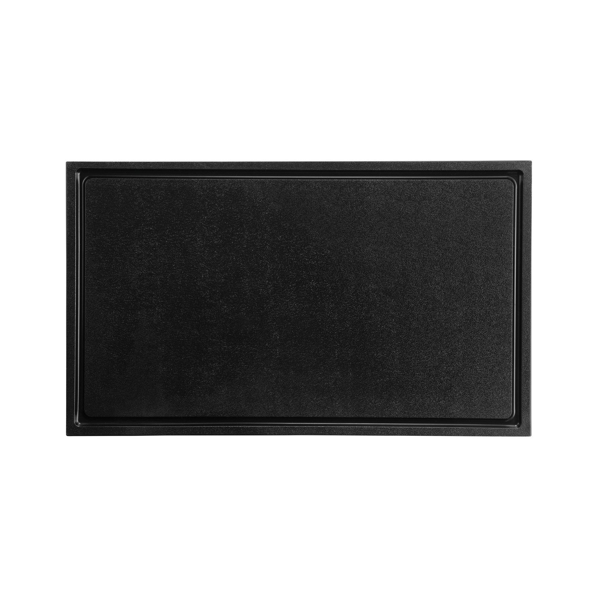 Schneidbrett NOCTURN, mit Saftrille, 50 x 30 x 2 cm, schwarz, Polypropylen Schneidbrett NOCTURN, mit Saftrille, 50 x 30 x 2 cm, schwarz, Polypropylen