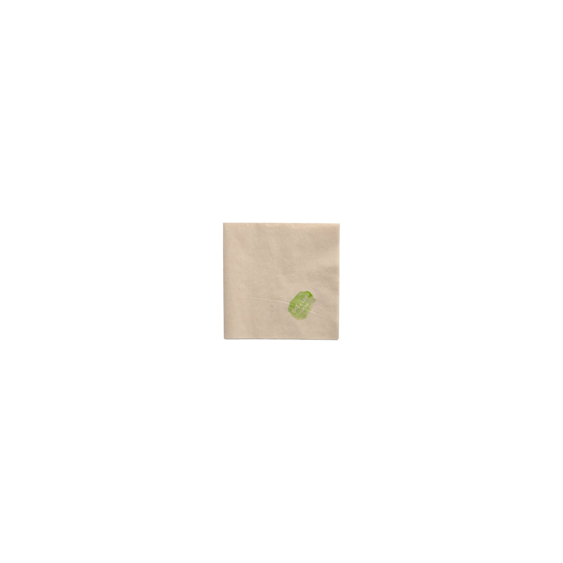 Servietten, 2-lagig 1/4-Falz 33 cm x 33 cm natur ungebleicht