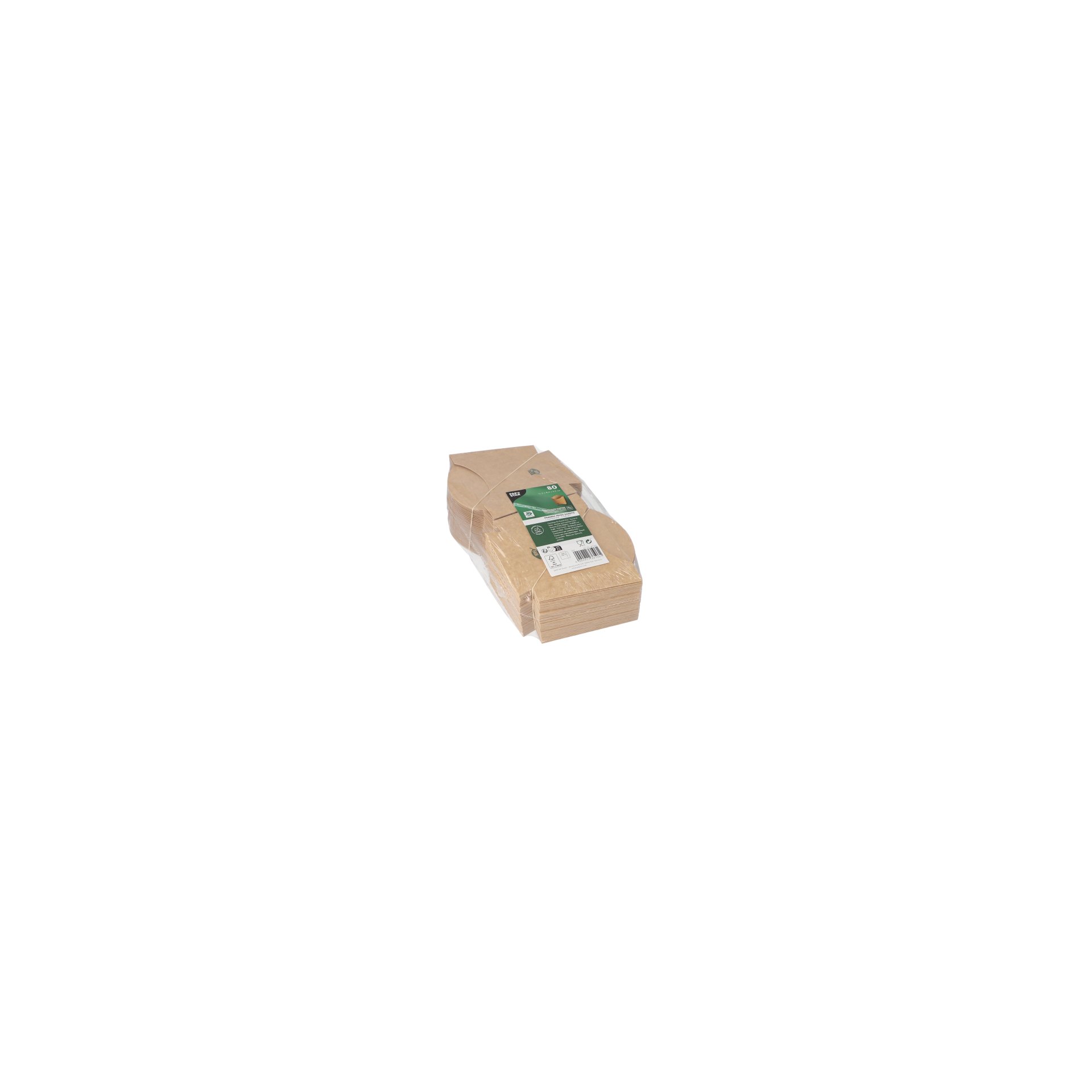 Pommes-Frites-Schütte, Pappe "pure" 11,2 cm x 8,4 cm x 5,2 cm braun "100% Fair" klein
