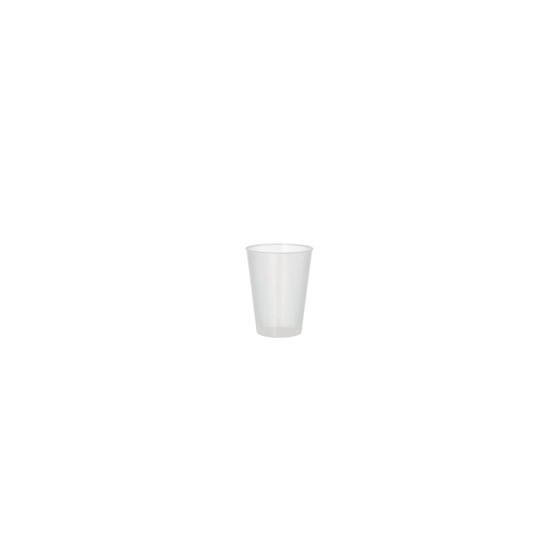 Mehrweg-Trinkbecher PP 0,2 l Ø 7,5 cm · 9,6 cm transluzent extra stabil