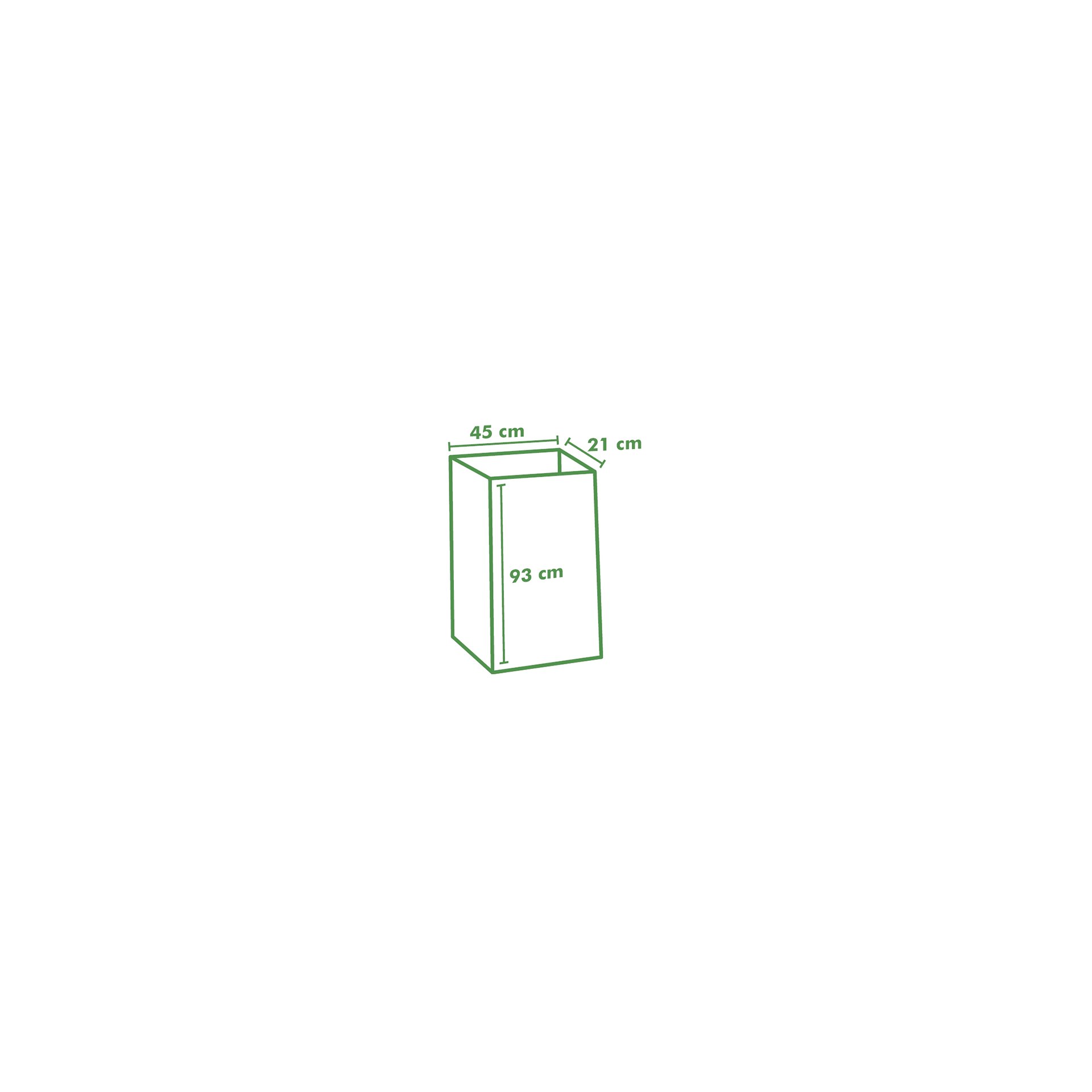 Abfallsäcke aus Papier "pure" 120 l 93 cm x 45 cm x 21 cm braun , 2-lagig