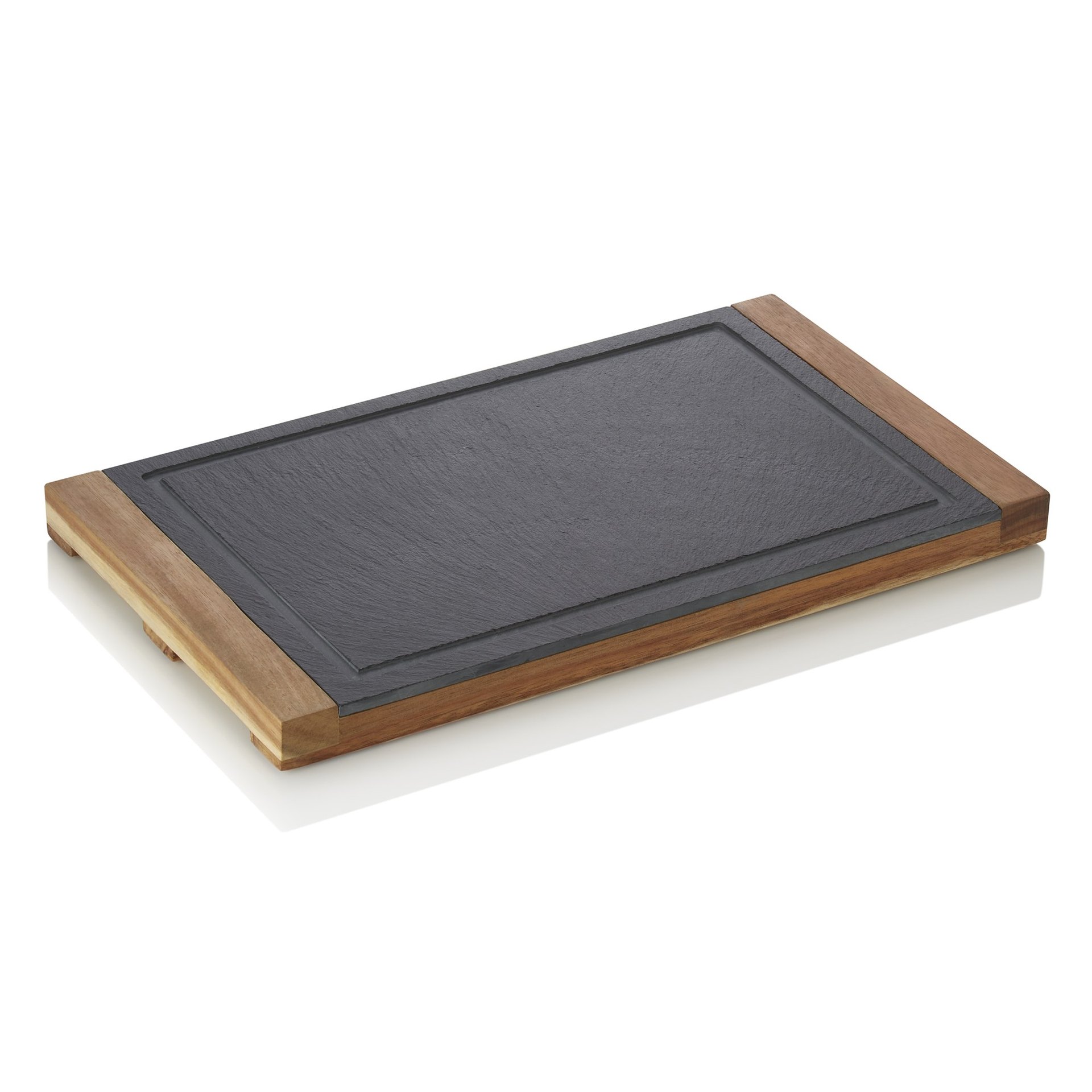 Servierbrett SLATE & SERVE, 35 x 20 x 2,5 cm, Akazienholz, Naturschiefer Servierbrett SLATE & SERVE, 35 x 20 x 2,5 cm, Akazienholz, Naturschiefer