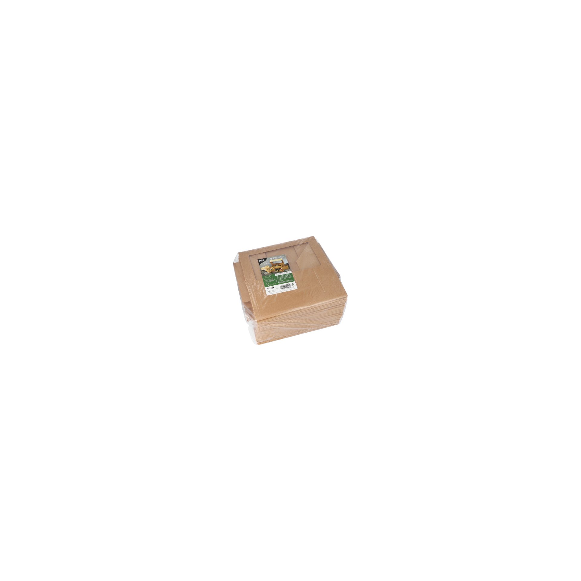 Cupcake-Kartons eckig 10 cm x 27 cm x 17,5 cm mit Sichtfenster aus PLA