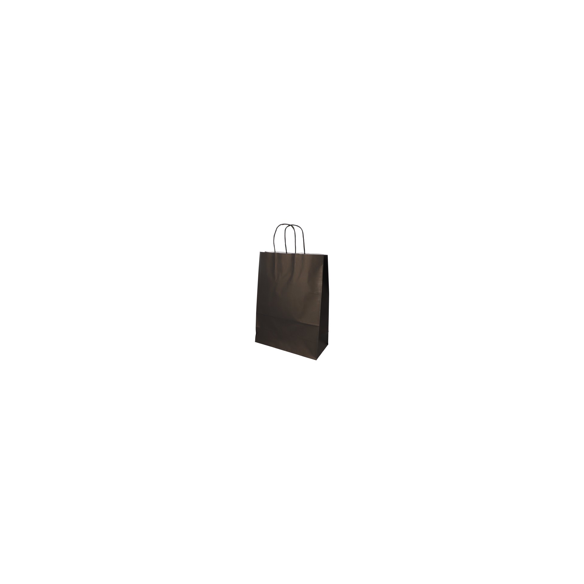 Tragetaschen, Papier 35 cm x 26 cm x 12 cm schwarz mit gedrehtem Tragegriff
