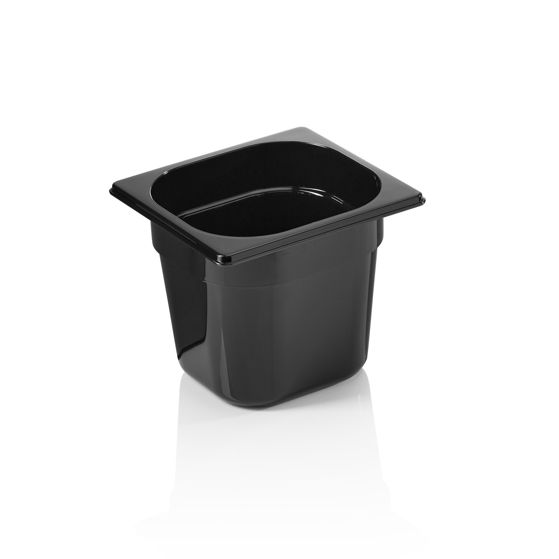 GN Behälter GN 96 BLACK 1/6-150 mm, schwarz, Polycarbonat GN Behälter GN 96 BLACK 1/6-150 mm, schwarz, Polycarbonat