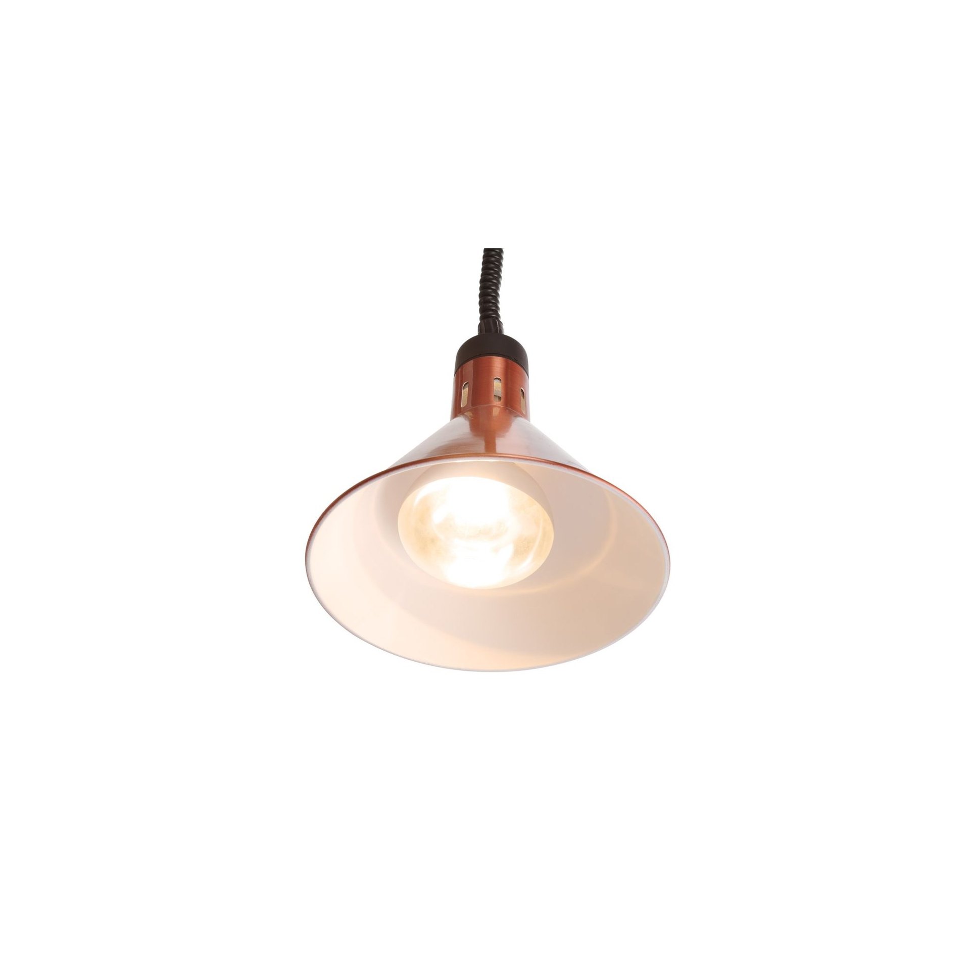 Höhenverstellbare Wärmelampe konisch, Kupfer, 230V/250W, ⌀275x(H)250mm Höhenverstellbare Wärmelampe konisch, Kupfer, 230V/250W, ⌀275x(H)250mm