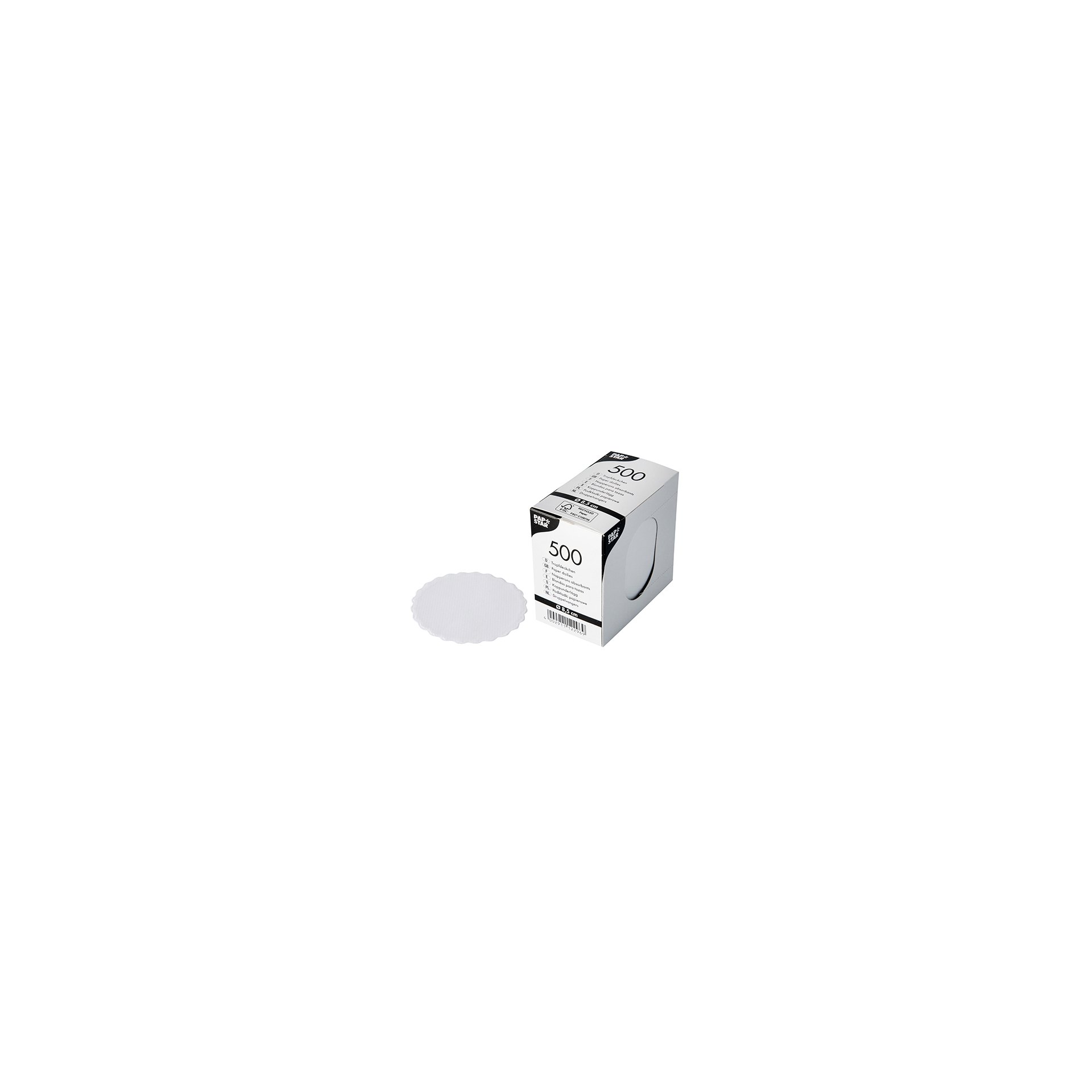 Tropfdeckchen rund Ø 8,5 cm weiss Tropfdeckchen rund Ø 8,5 cm weiss