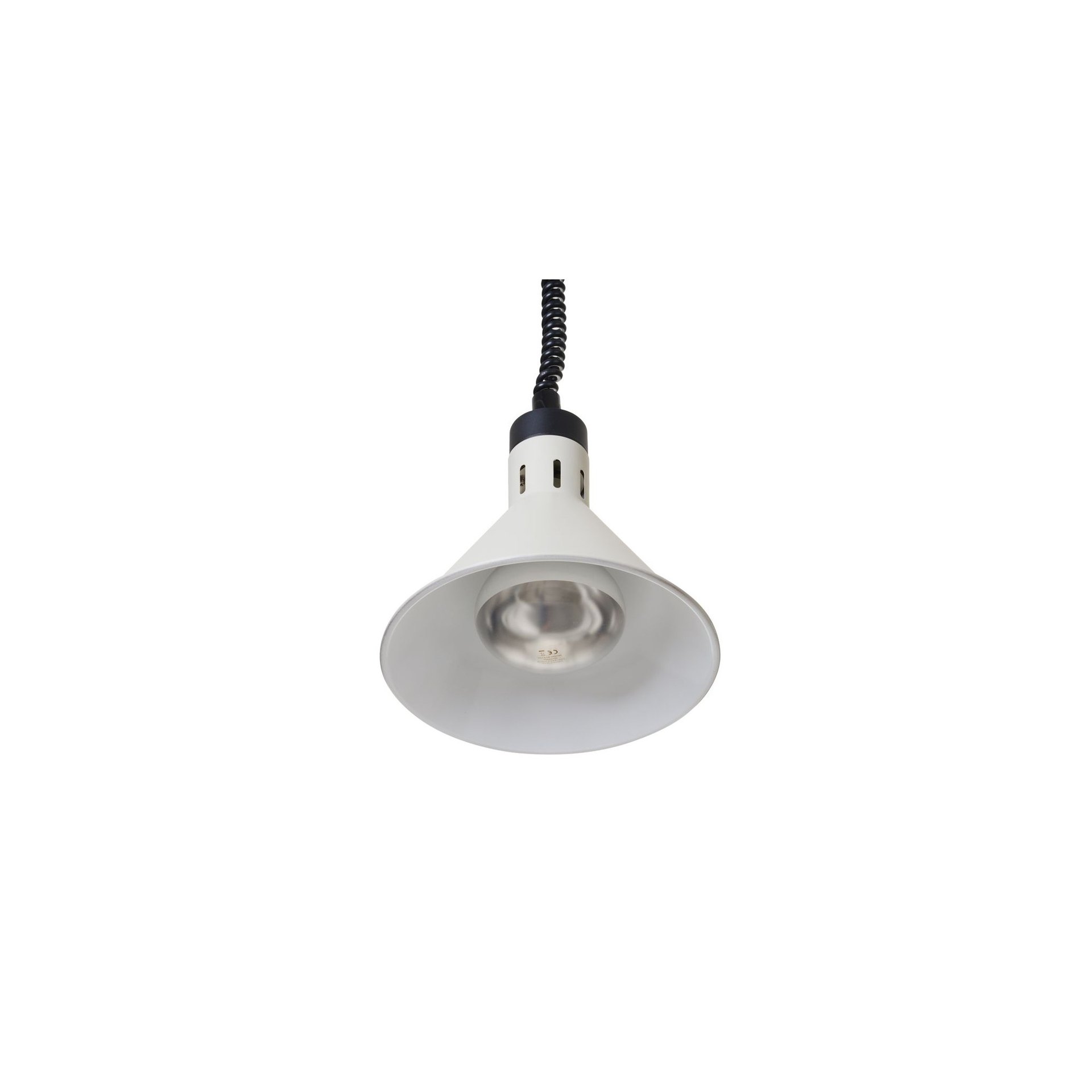 Höhenverstellbare Wärmelampe konisch, Weiß, 230V/250W, ⌀275x(H)250mm