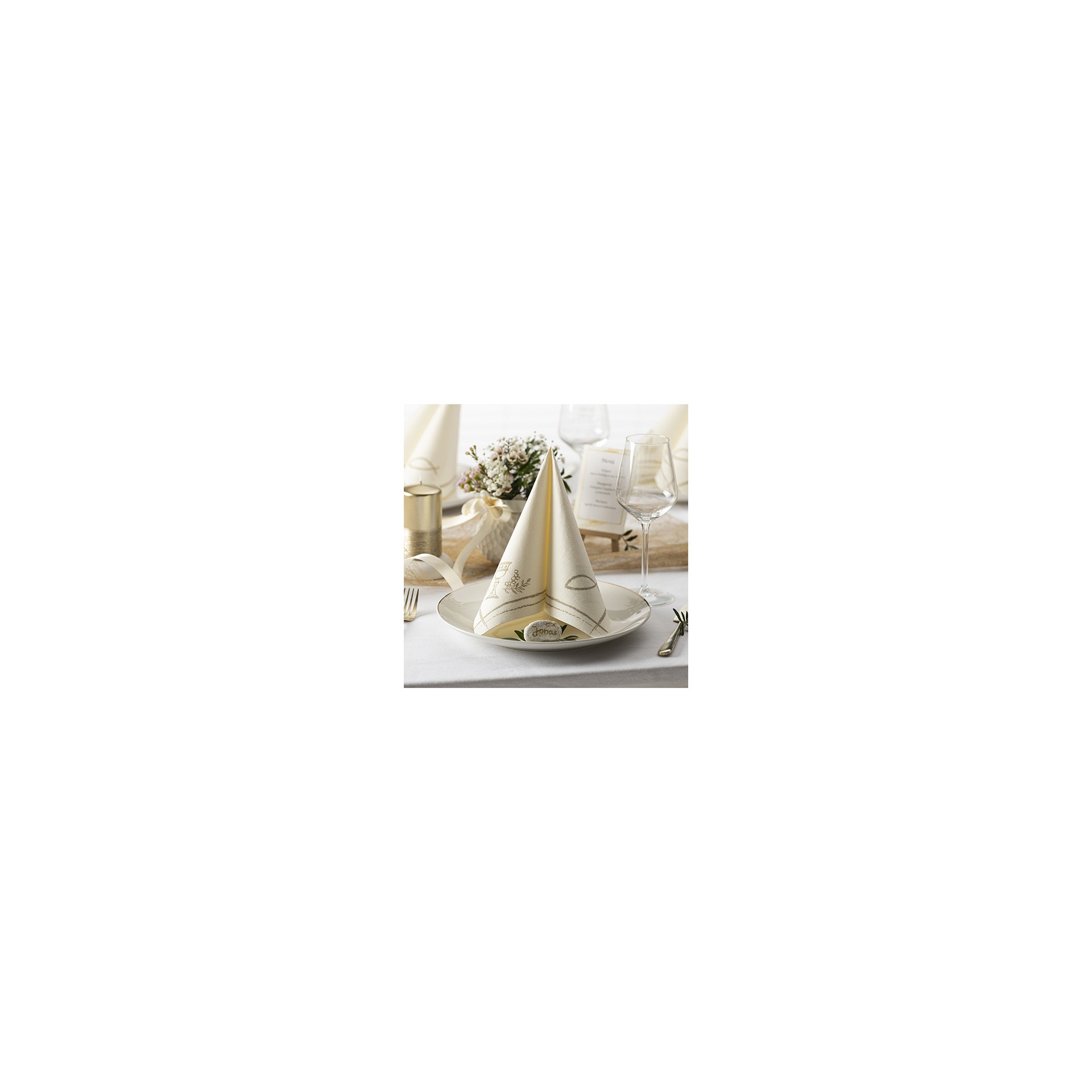 Servietten "ROYAL Collection" 1/4-Falz 40 cm x 40 cm "Communion / Confirmation"