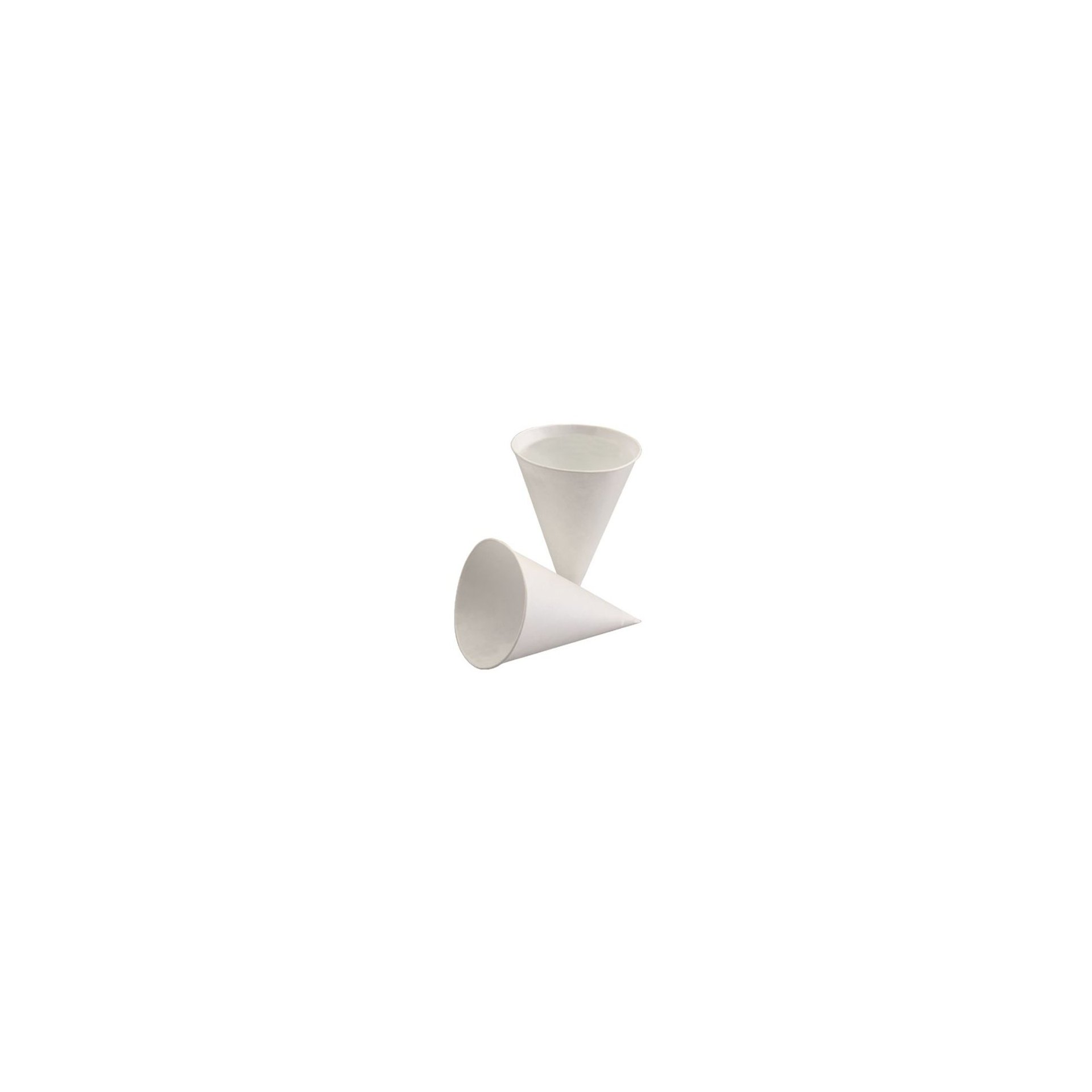 Spitzbecher, Zuckerrohrpapier 120 ml Ø 7,5 cm · 10,5 cm weiss mit Palmwachsbeschichtung Spitzbecher, Zuckerrohrpapier 120 ml Ø 7,5 cm · 10,5 cm weiss mit Palmwachsbeschichtung