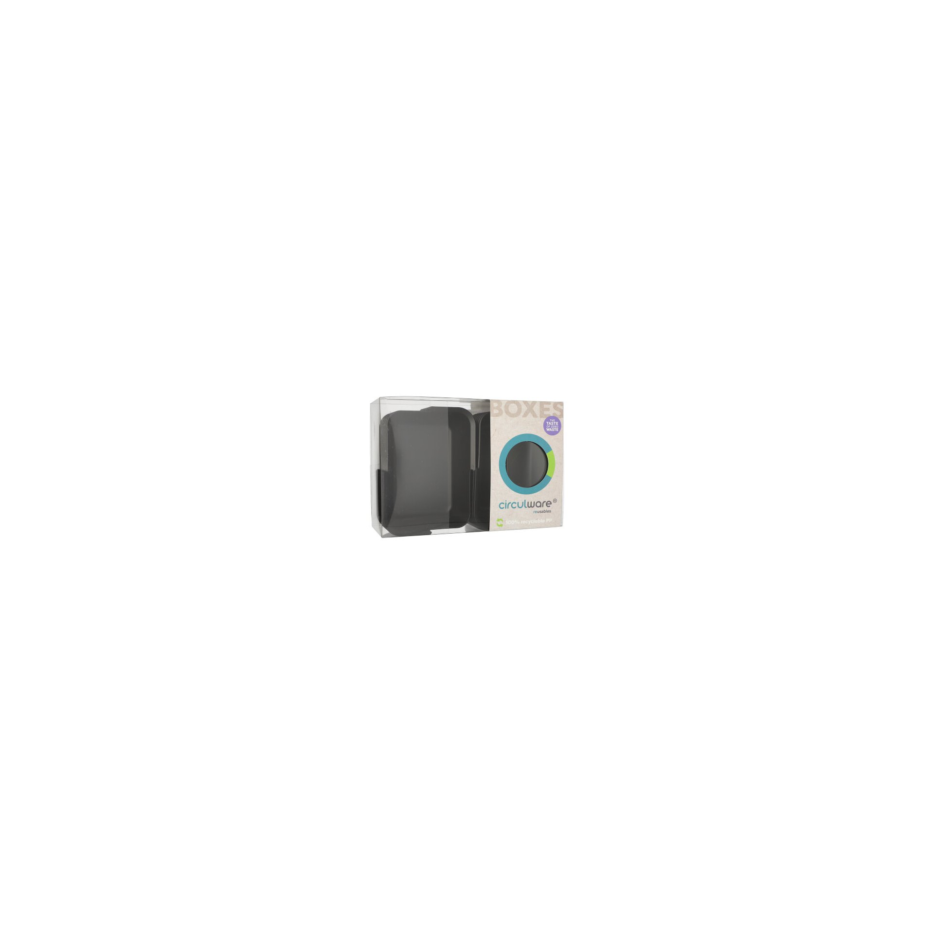 "Circulware" Mehrweg-Schalen Mix & Match eckig 4,7 cm x 15,6 cm x 11,7 cm schwarz "Circulware" Mehrweg-Schalen Mix & Match eckig 4,7 cm x 15,6 cm x 11,7 cm schwarz