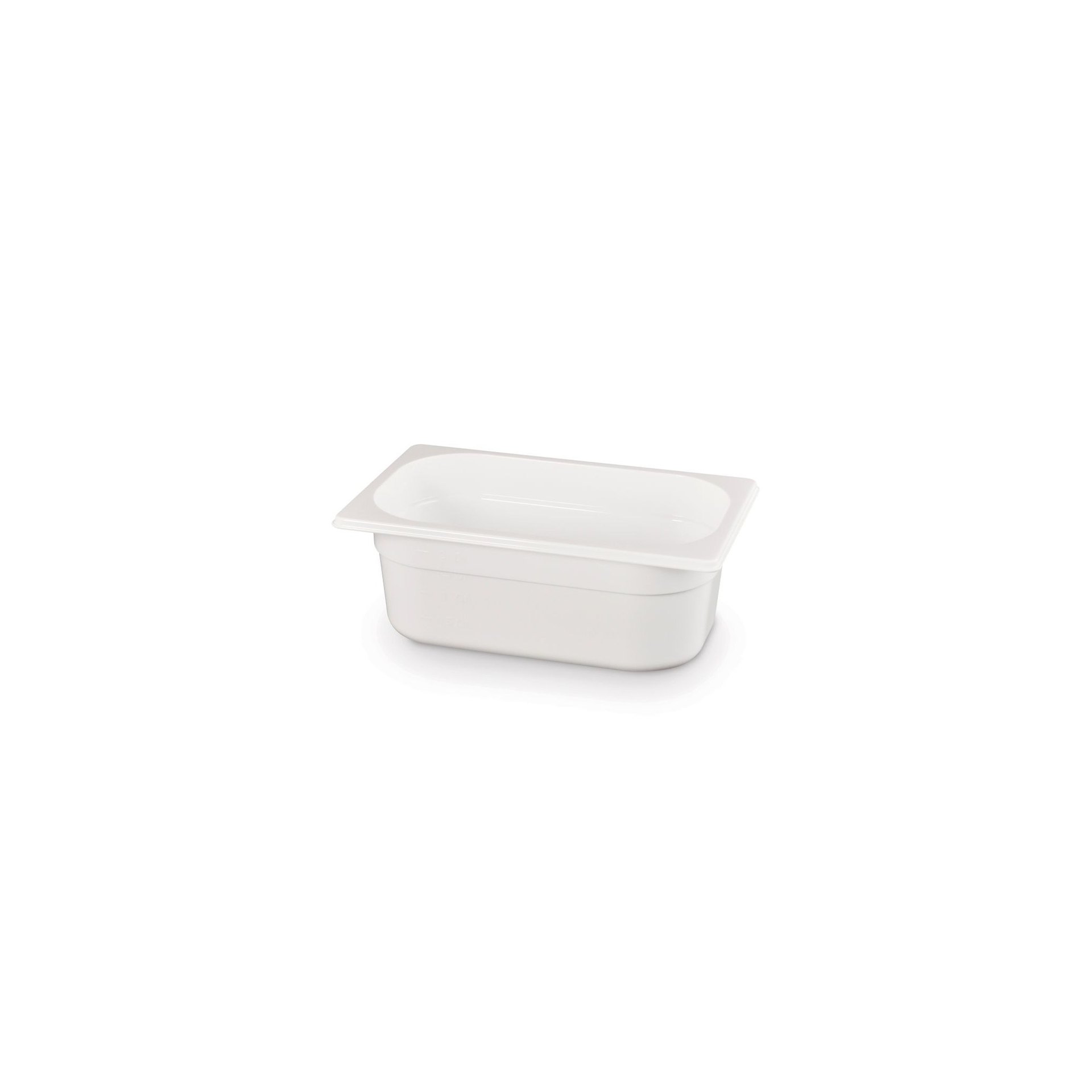 Gastronorm-Behälter 1/4, GN 1/4, 2,8L, Weiß, 265x162x(H)100mm