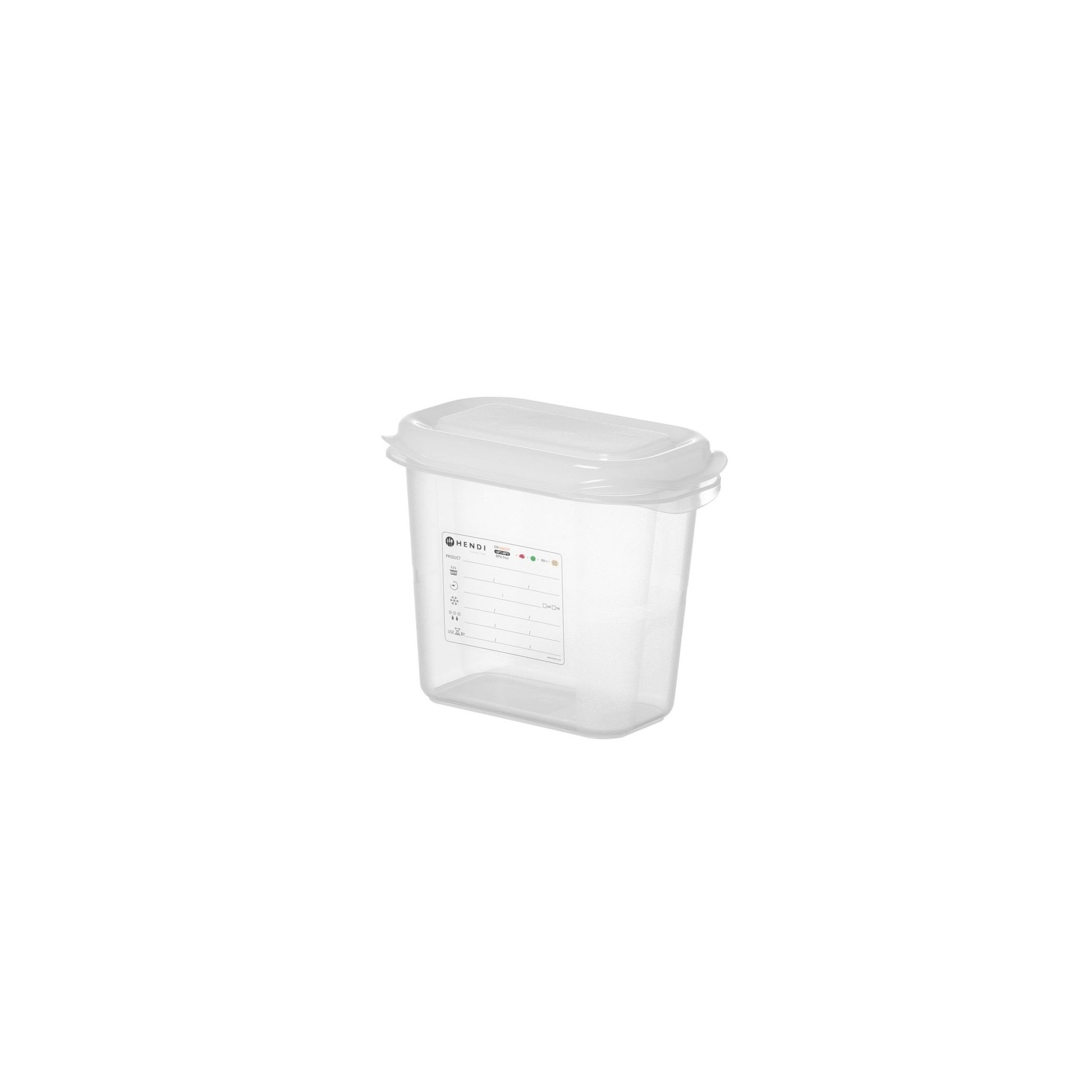 GN 1/9 Behälter, Polypropylen, GN 1/9, 1,5L, Transparent, 176x108x(H)150mm, Rechteckig