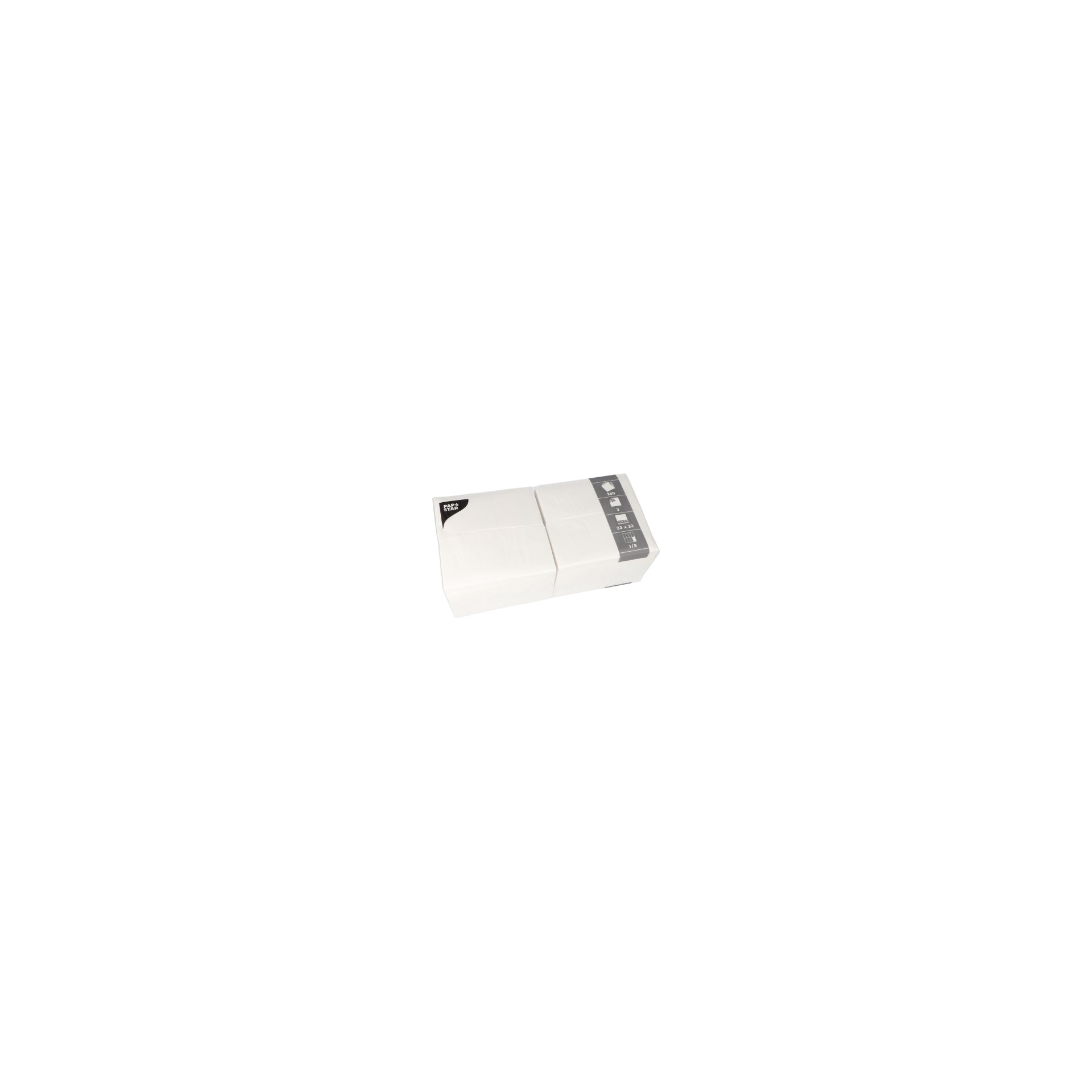 Servietten, 3-lagig 1/8-Falz 33 cm x 33 cm weiss
