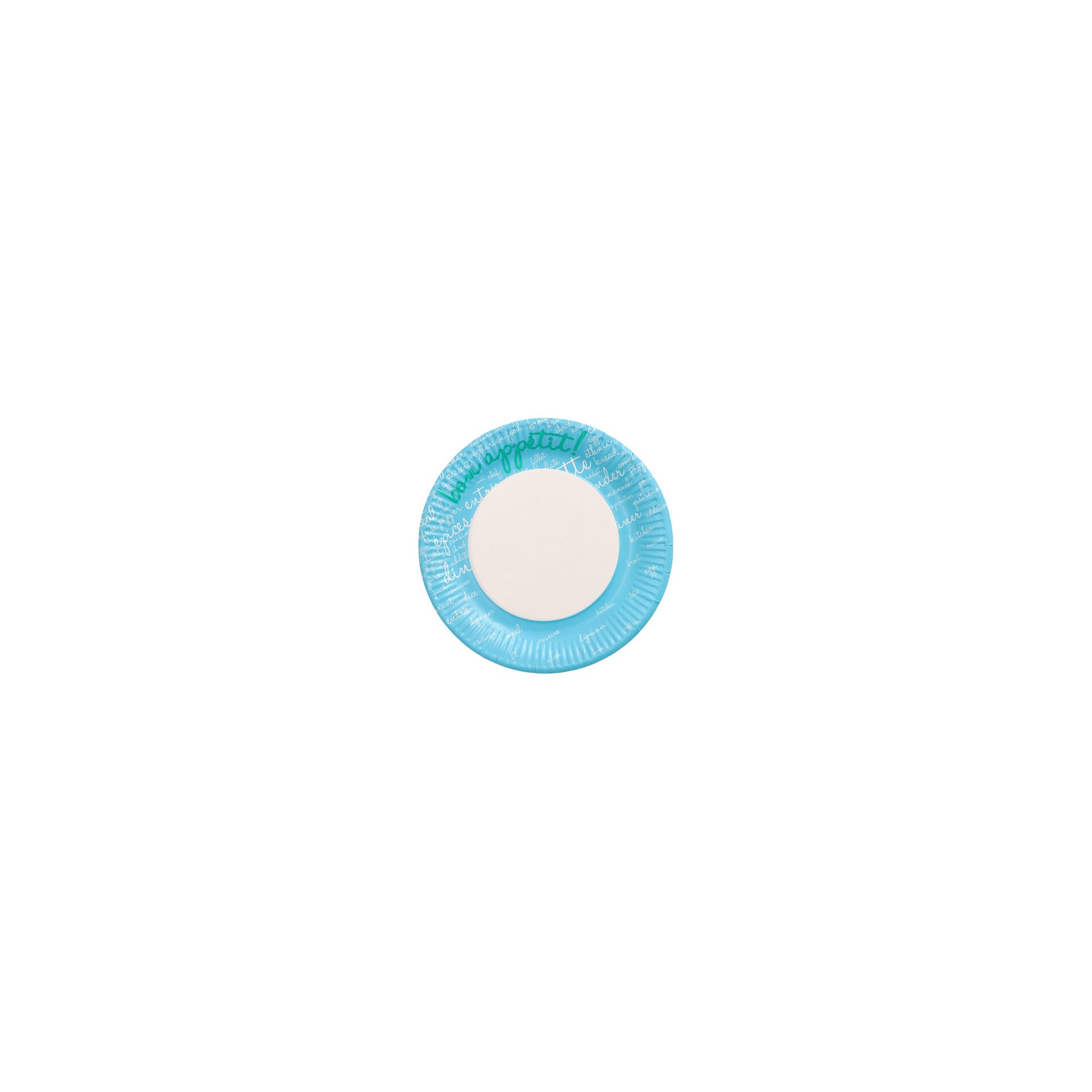Teller, Pappe rund Ø 23 cm blau "Table Pleasures"