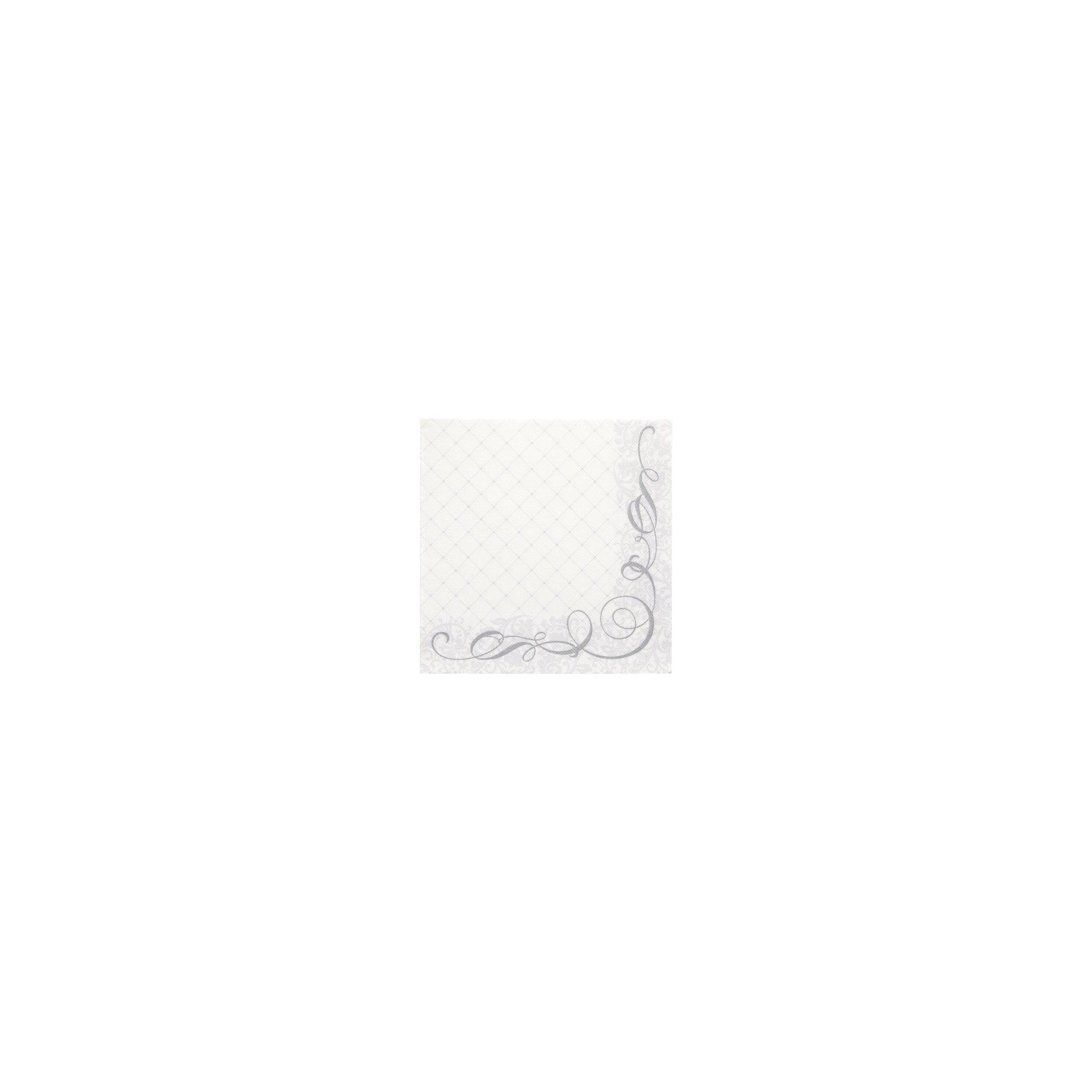 Servietten "ROYAL Collection" 1/4-Falz 40 cm x 40 cm silber "Megan"
