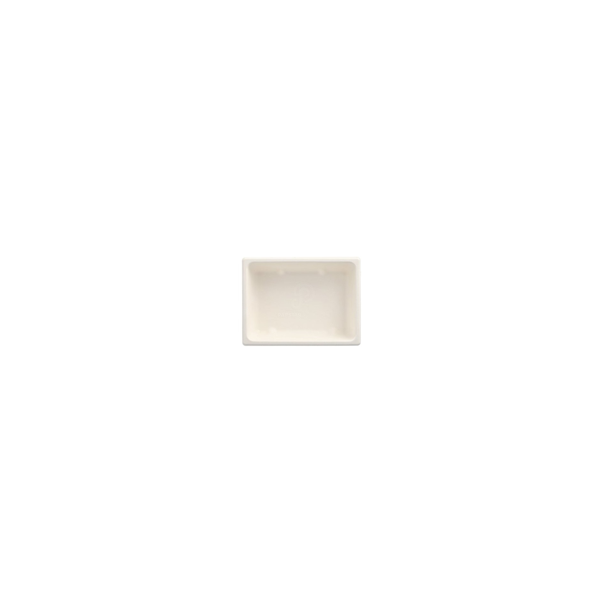 Gastronorm-Behälter GN 1/8 Zuckerrohr, PLA beschichtet eckig 4,7 cm x 16,5 cm x 12,3 cm weiss
