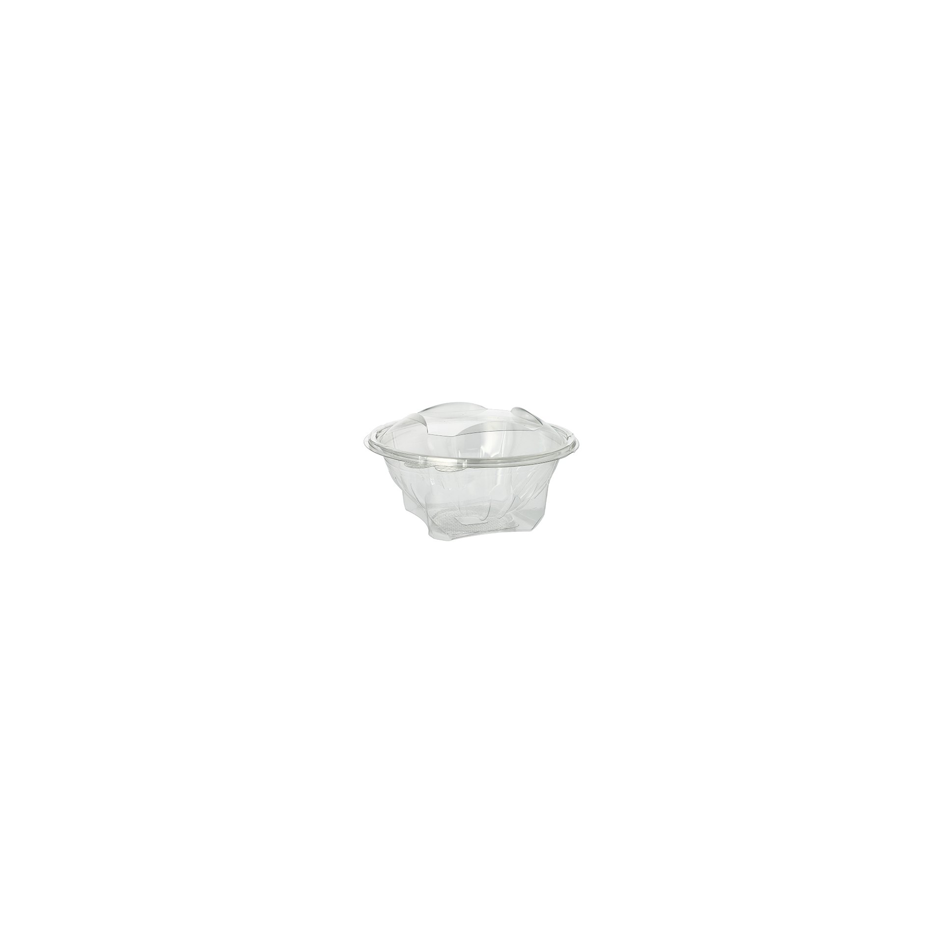 Feinkost- und Salatschalen mit Klappdeckel, R-PET rund 1000 ml Ø 18,5 cm · 7,8 cm glasklar Feinkost- und Salatschalen mit Klappdeckel, R-PET rund 1000 ml Ø 18,5 cm · 7,8 cm glasklar