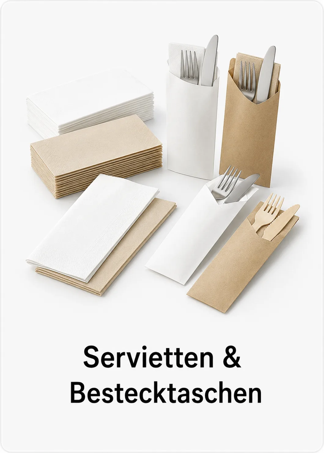 PAPSTAR Servietten und Bestecktaschen für Gastronomie, Catering und Buffet