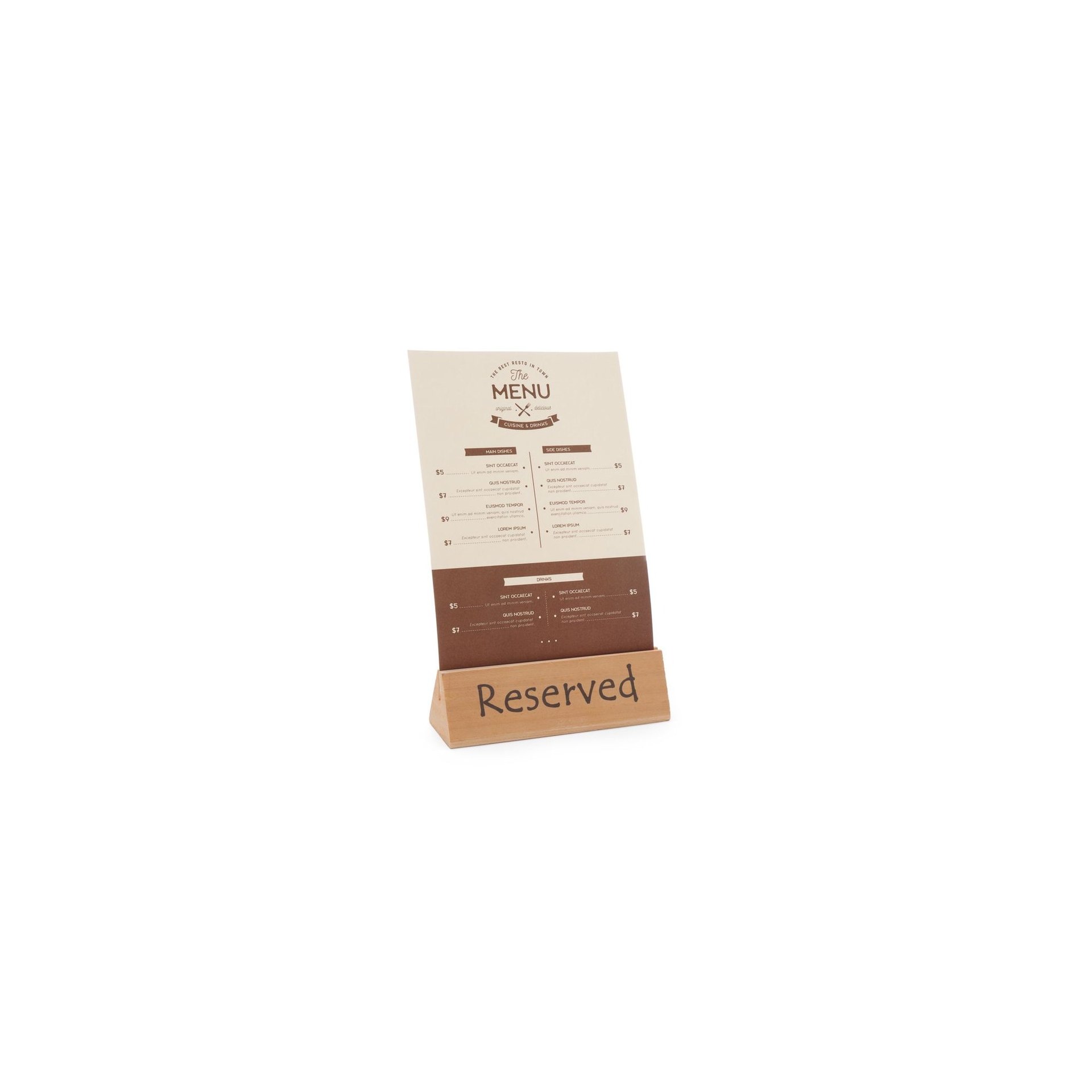 Tischschild Reserviert, reserved, 152x44x(H)44mm