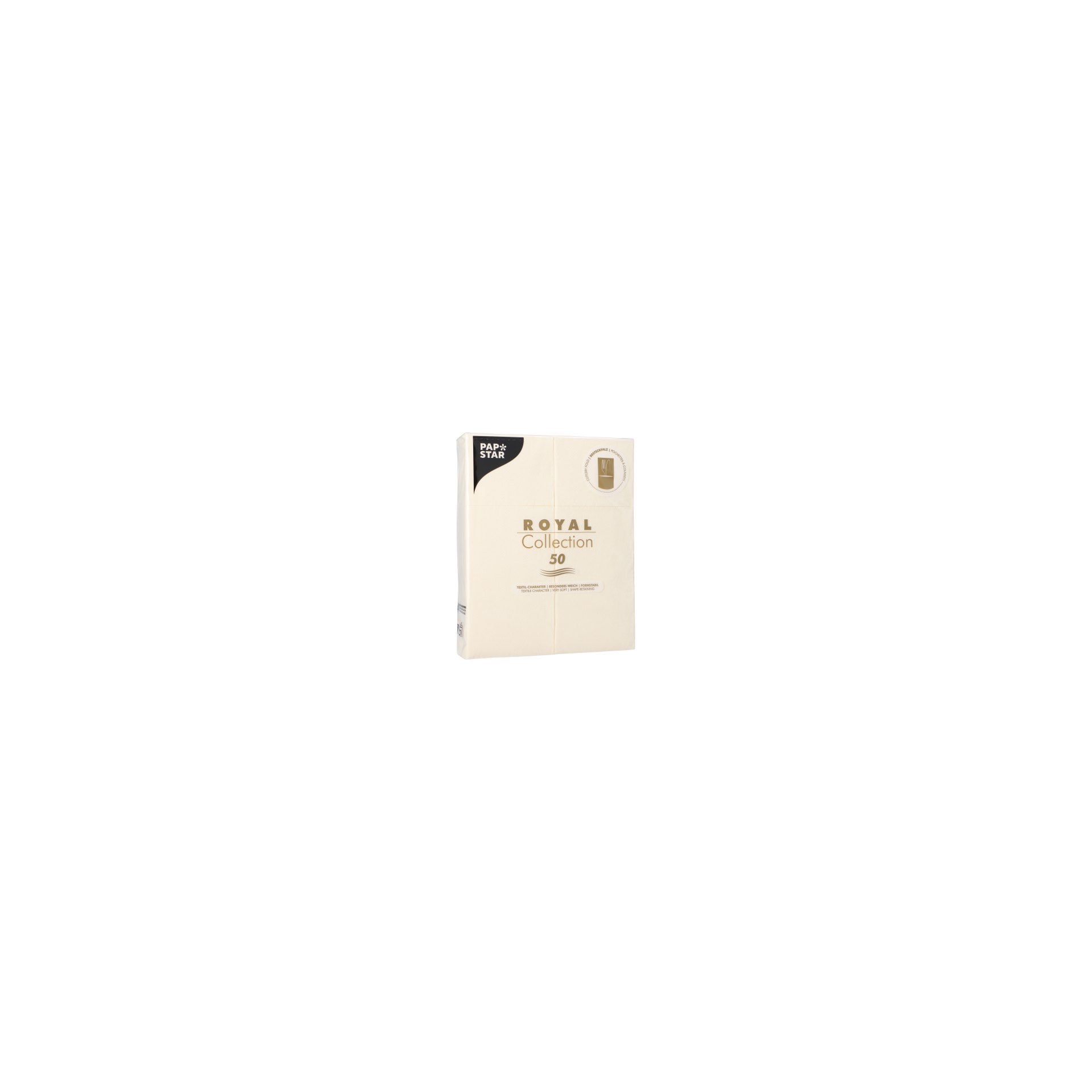 Servietten "ROYAL Collection" 40 cm x 30 cm champagner mit Besteckfalz Servietten "ROYAL Collection" 40 cm x 30 cm champagner mit Besteckfalz