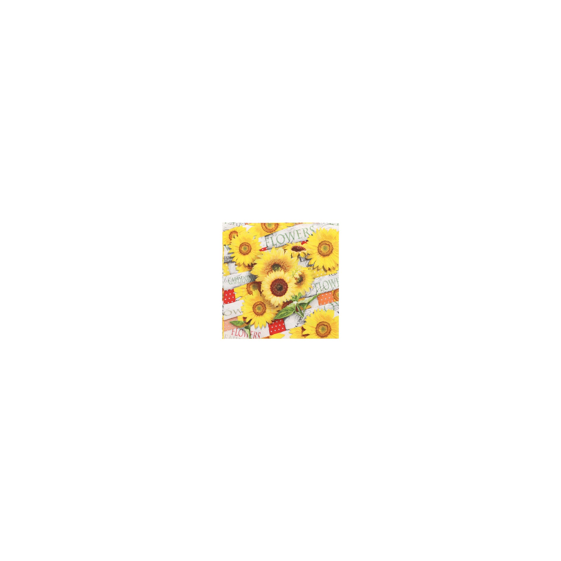Servietten, 3-lagig 1/4-Falz 33 cm x 33 cm "Sunflower Field"