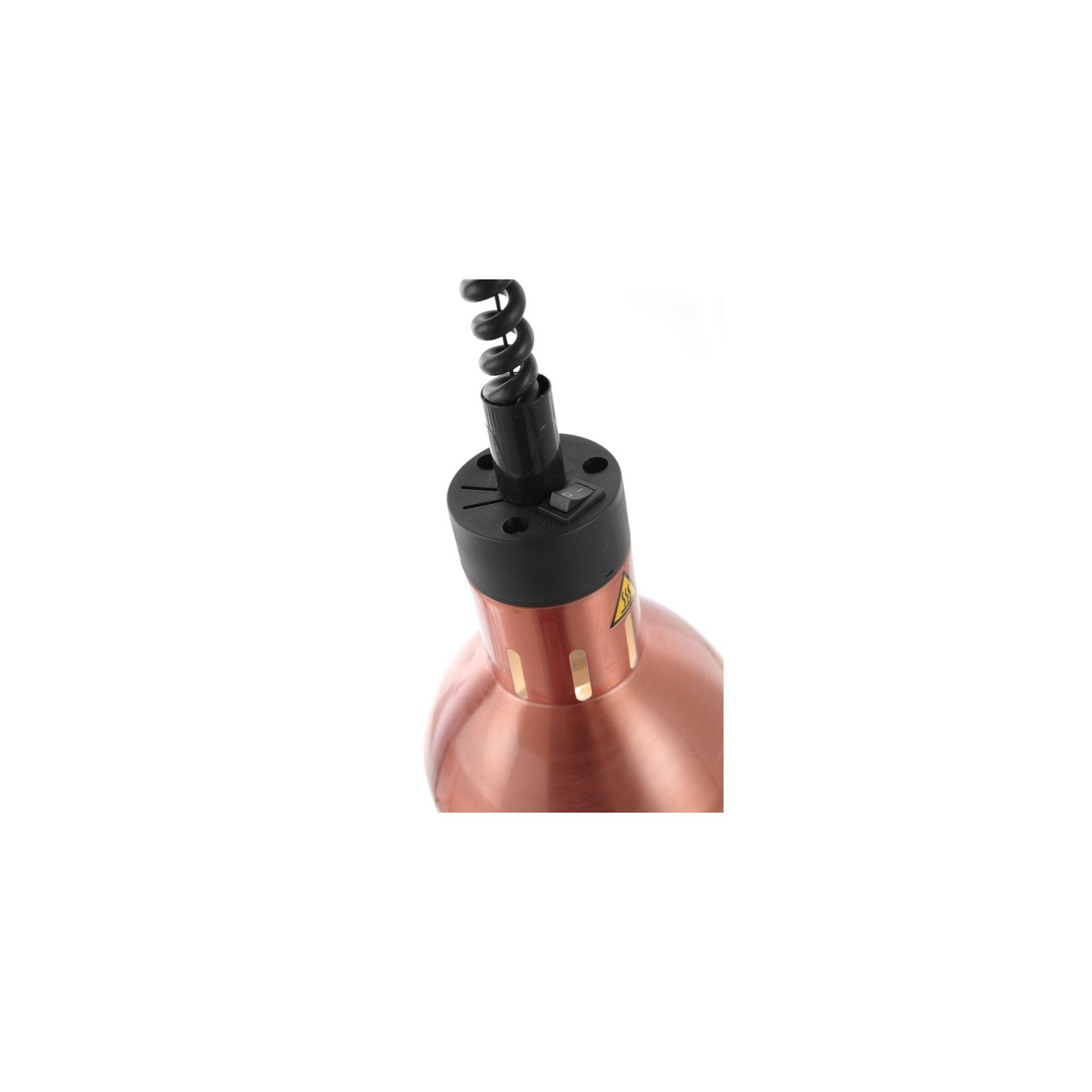 Höhenverstellbare Wärmelampe, zylinderförmig, Kupfer, 230V/250W, ⌀175x(H)250mm