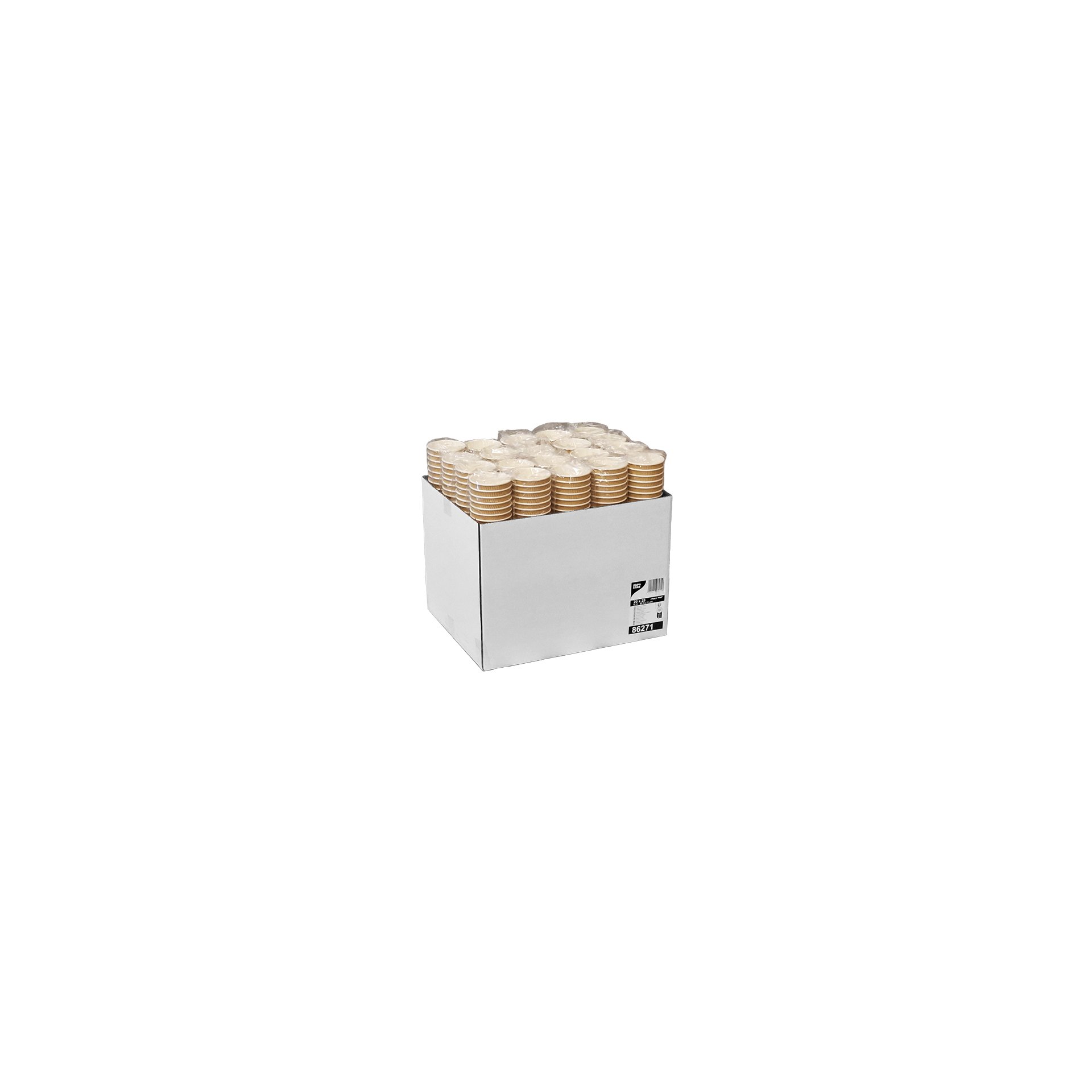 Trinkbecher, Pappe 0,3 l Ø 9 cm · 11 cm natur Ripple Wall