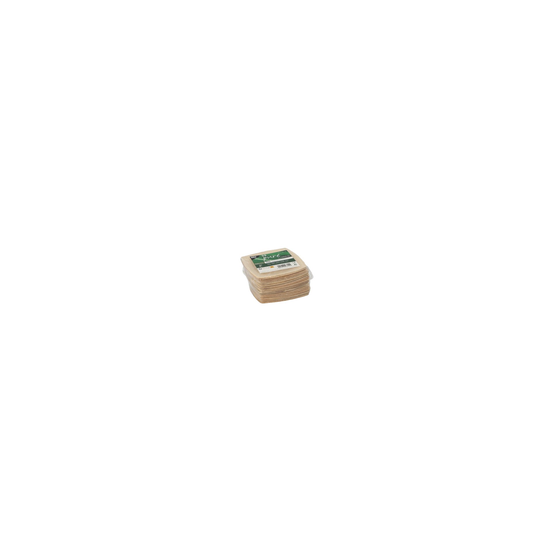 Teller, Palmblatt "pure" 10 cm x 10 cm natur "QUADRATO"