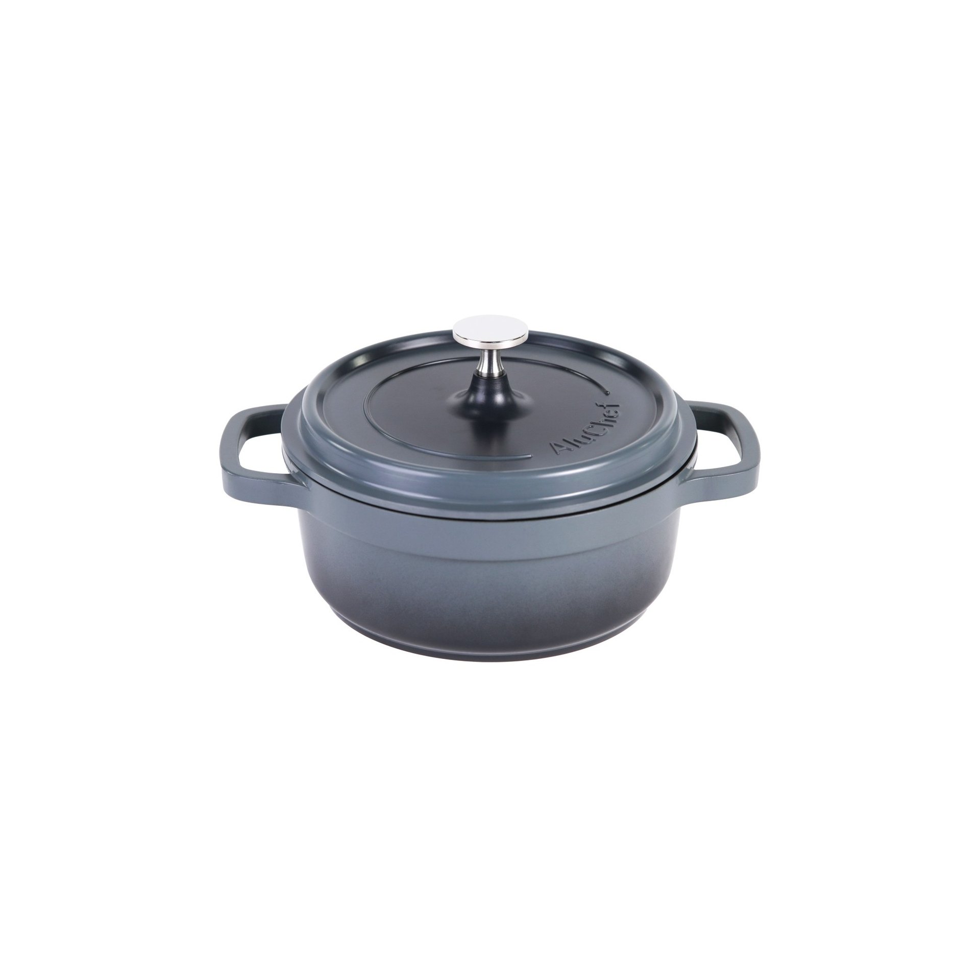 AluChef® Cocotte, rund 20 cm / grau