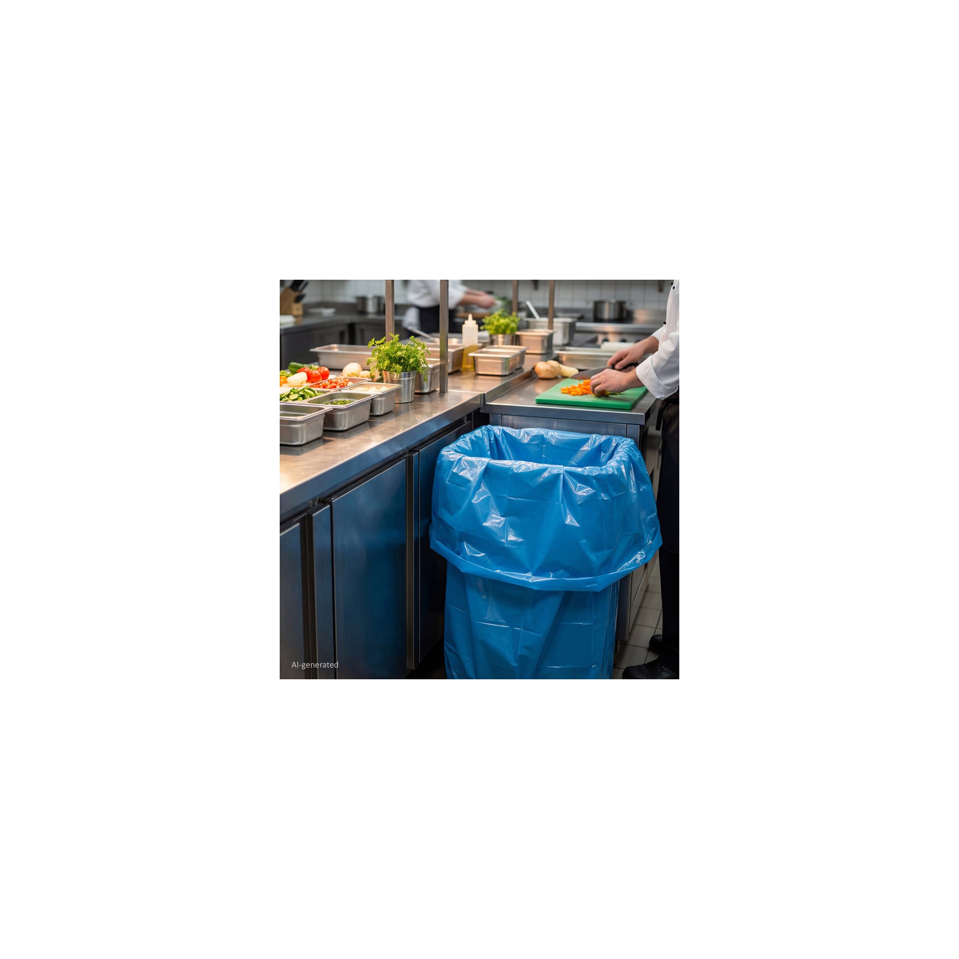 Müllsäcke, LDPE 120 l 110 cm x 70 cm blau 45 my