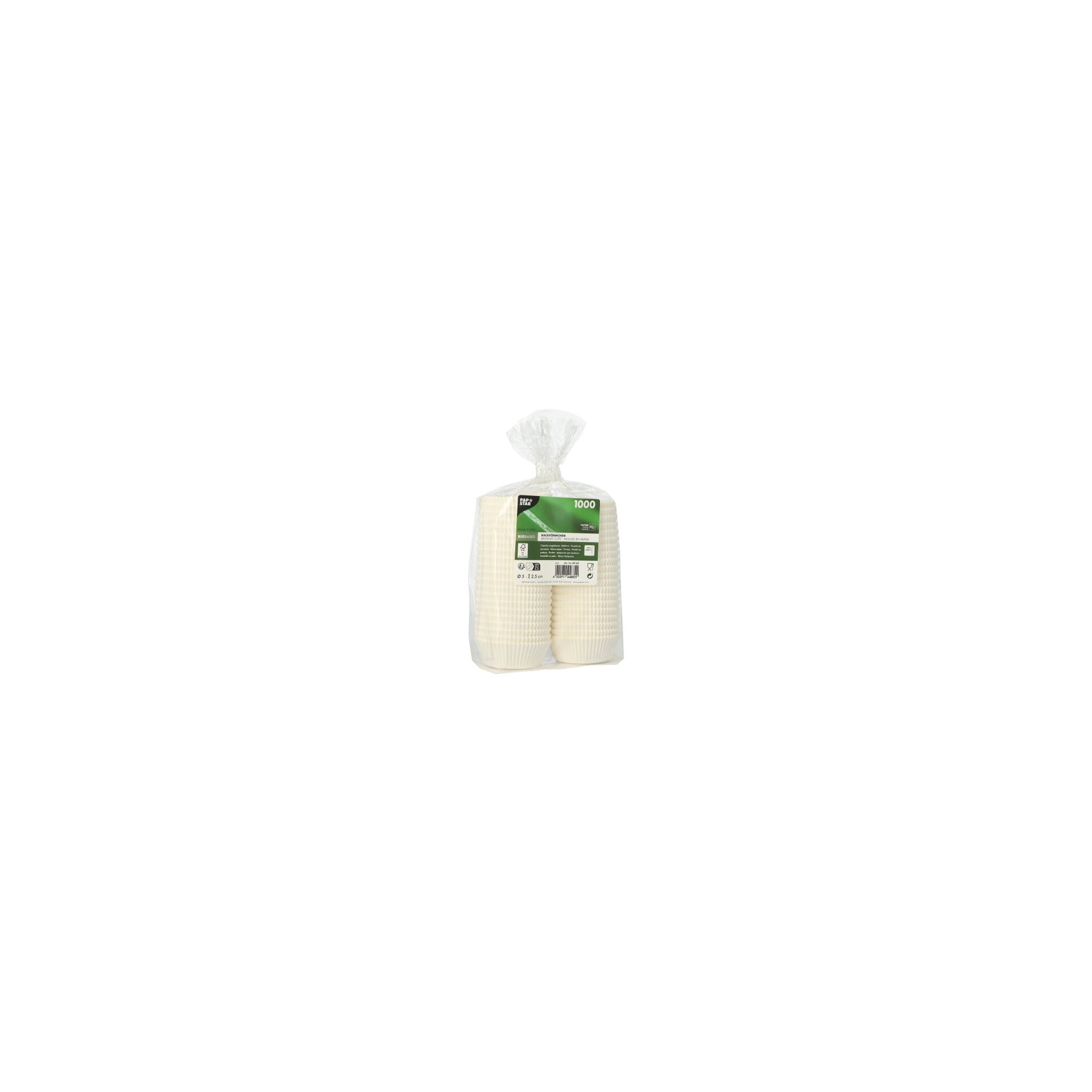 Backförmchen rund Ø 5 cm · 2,5 cm weiss