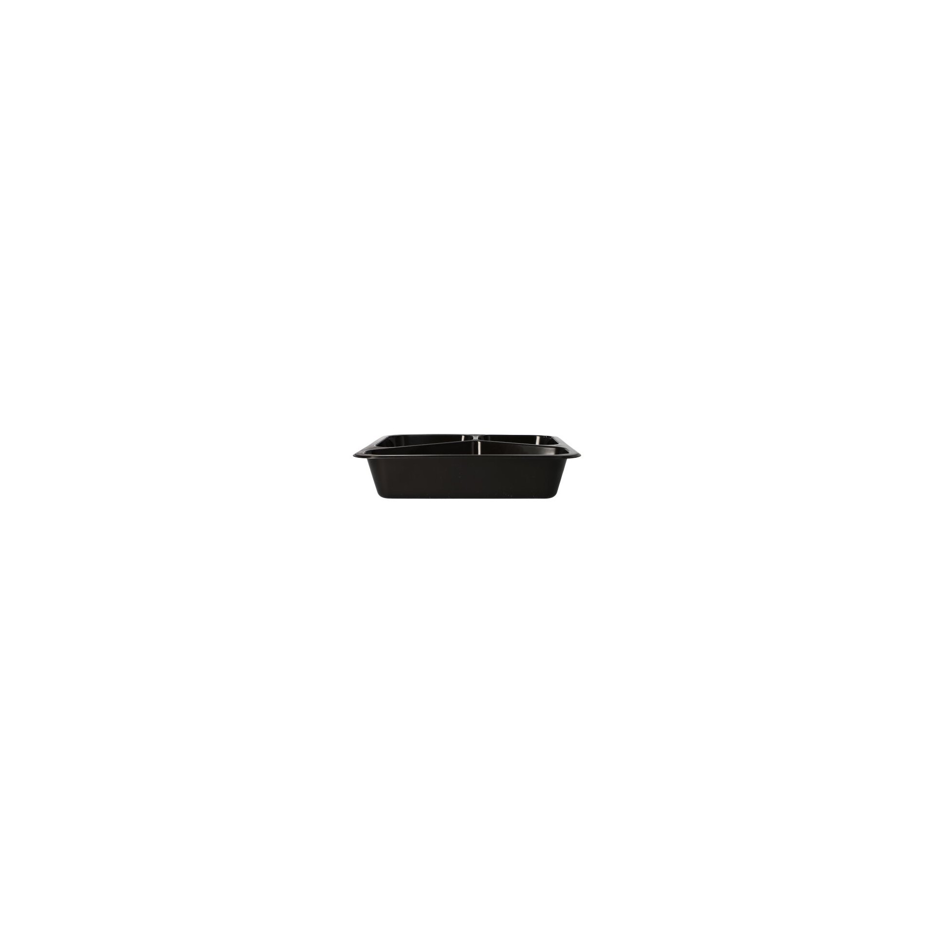 Mikrowellenschalen, PP 3-geteilt 1095 ml 4,9 cm x 22,7 cm x 17,8 cm schwarz
