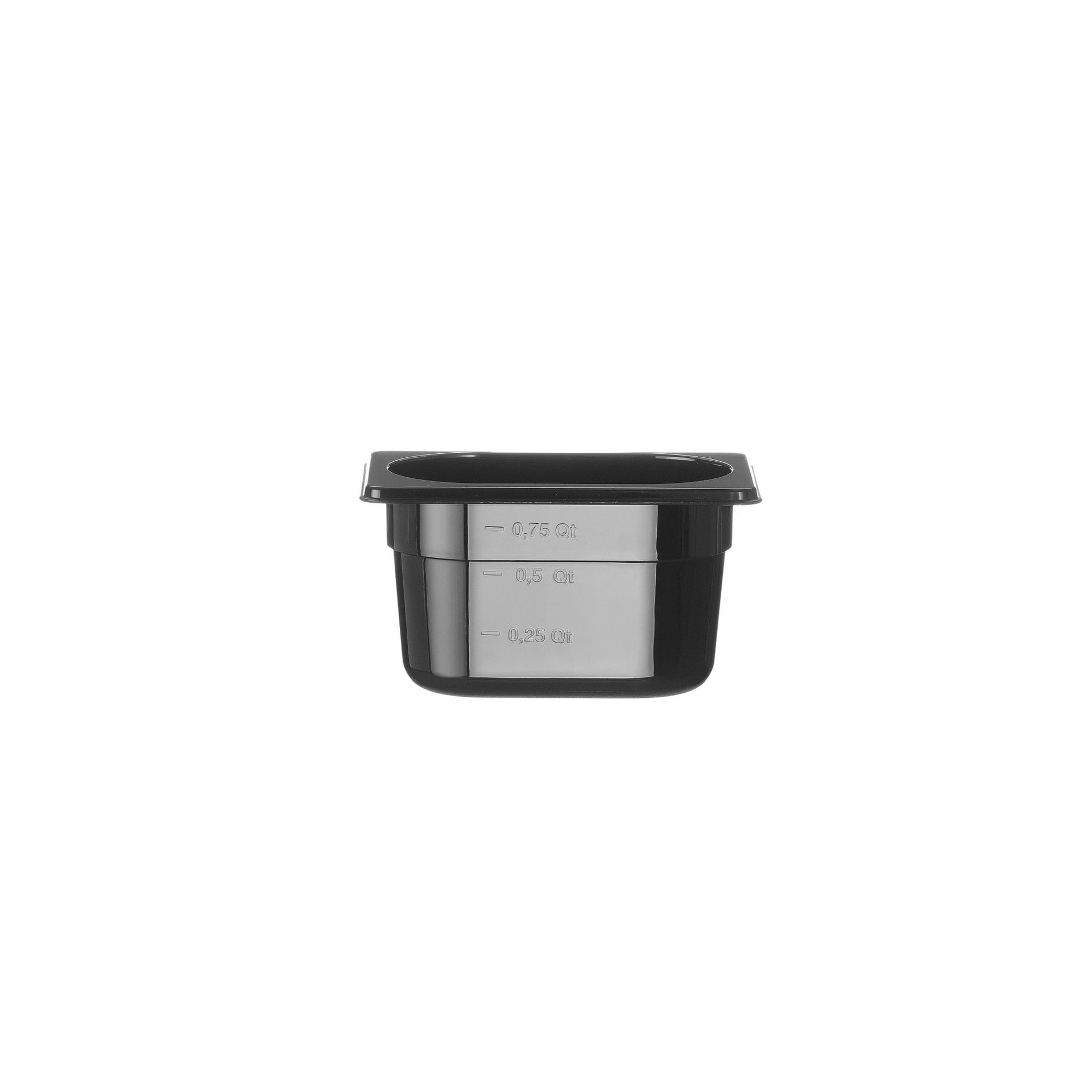 Gastronorm-Behälter 1/9, GN 1/9, 1L, Schwarz, 176x108x(H)100mm