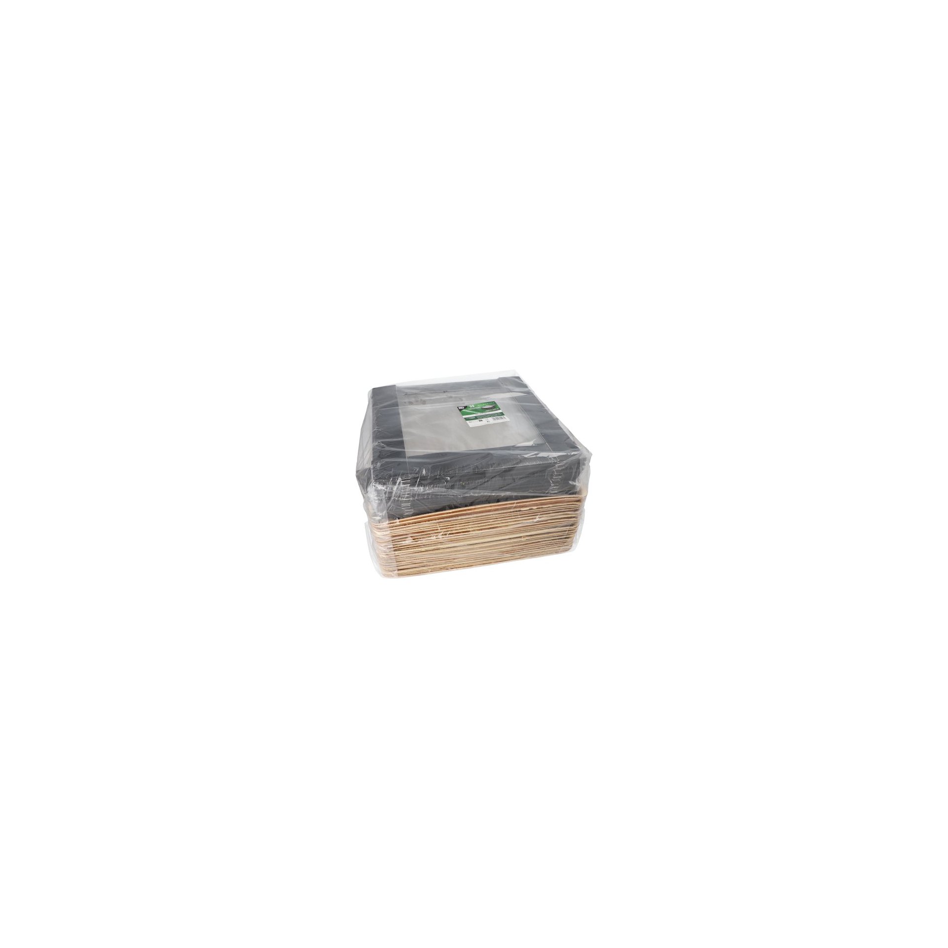 Tabletts, Palmblatt eckig 5 cm x 33,5 cm x 33,5 cm mit separatem Deckel und Banderole Tabletts, Palmblatt eckig 5 cm x 33,5 cm x 33,5 cm mit separatem Deckel und Banderole