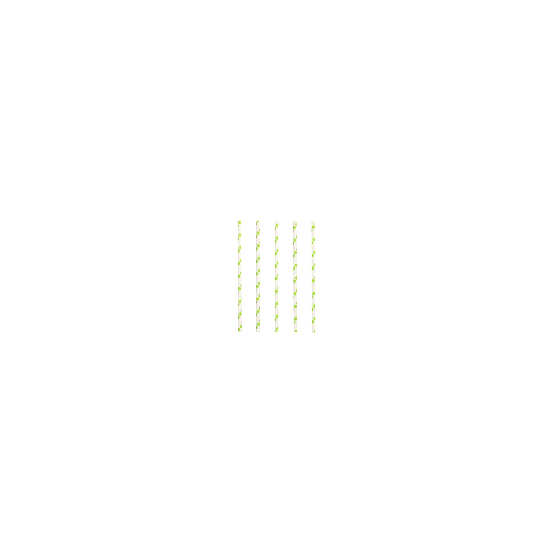 Trinkhalme, Papier Ø 6 mm · 20 cm "green Dots" Trinkhalme, Papier Ø 6 mm · 20 cm "green Dots"