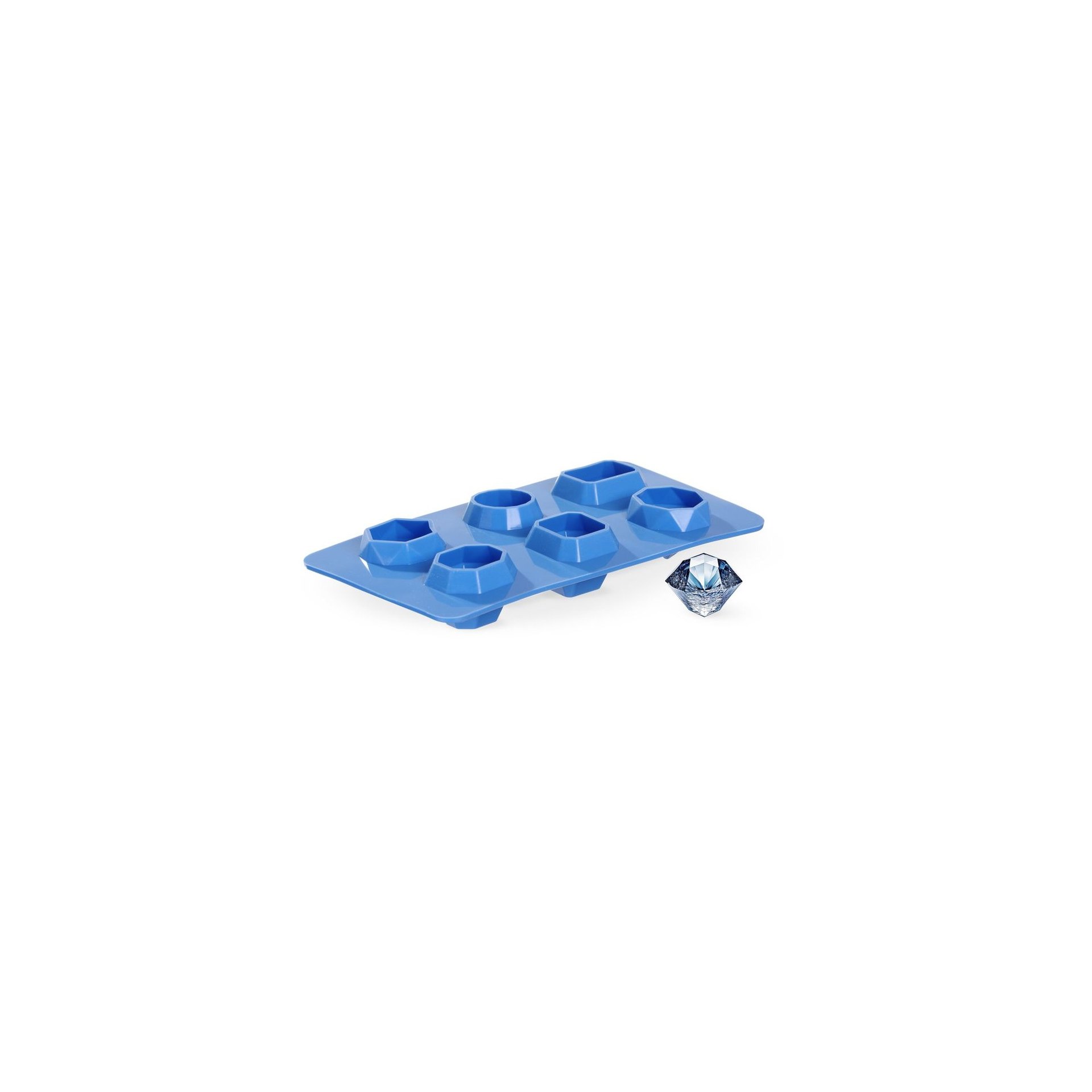 Eiswürfelform, edelsteinförmig, BarUp, Blau, 2 Stk., 190x105x(H)30mm