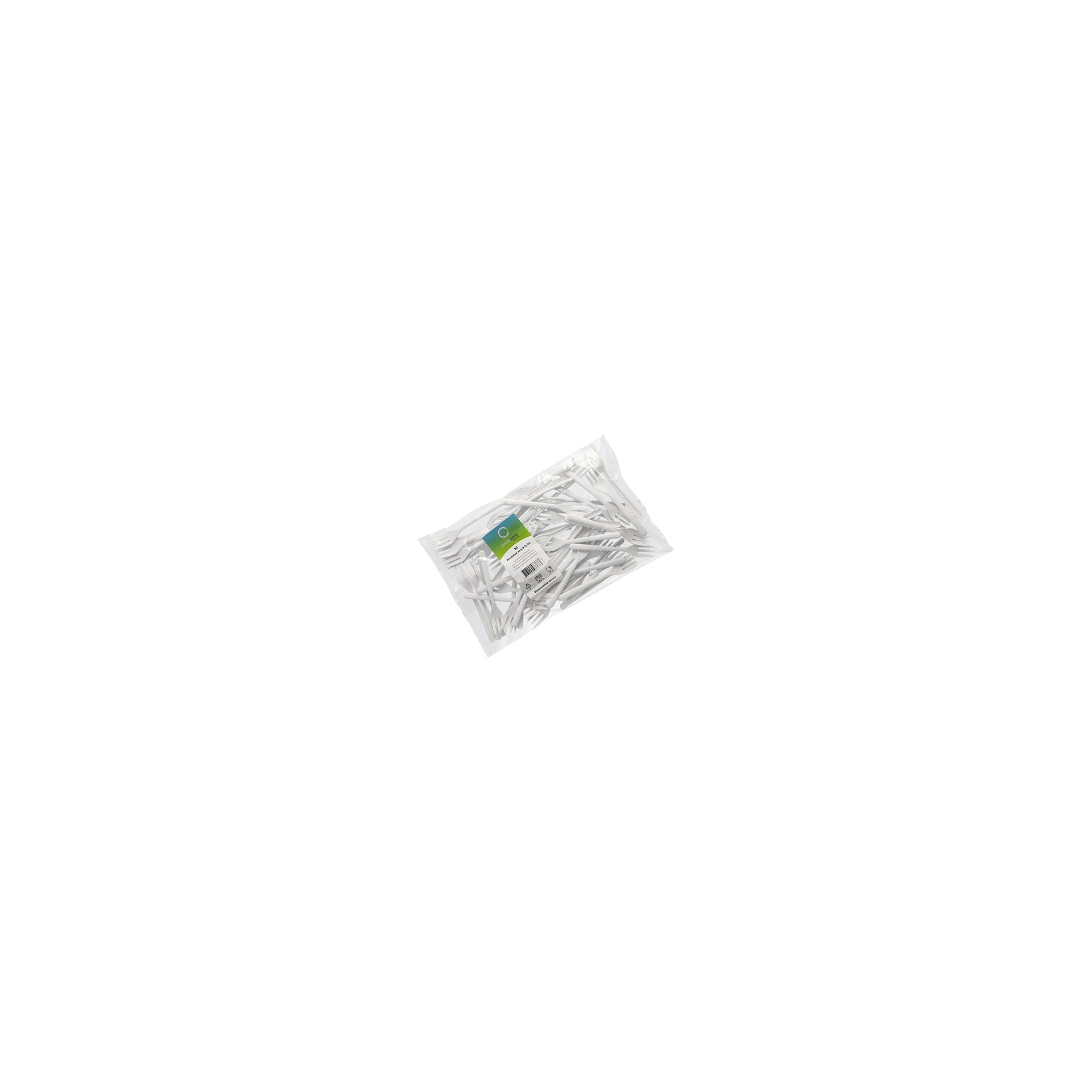 "Circulware" Mehrweg-Snackgabeln PP-MF 13 cm weiss extra stabil "Circulware" Mehrweg-Snackgabeln PP-MF 13 cm weiss extra stabil