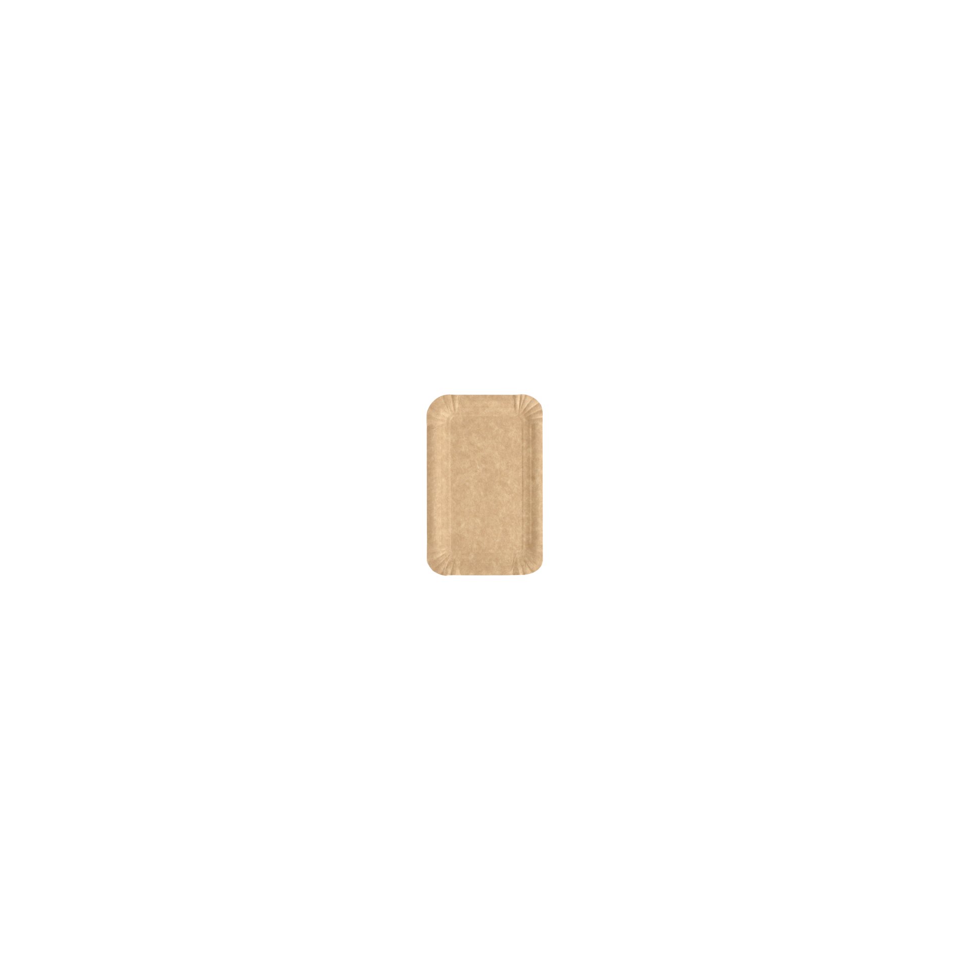 Teller, Pappe "pure" eckig 10 cm x 16 cm braun