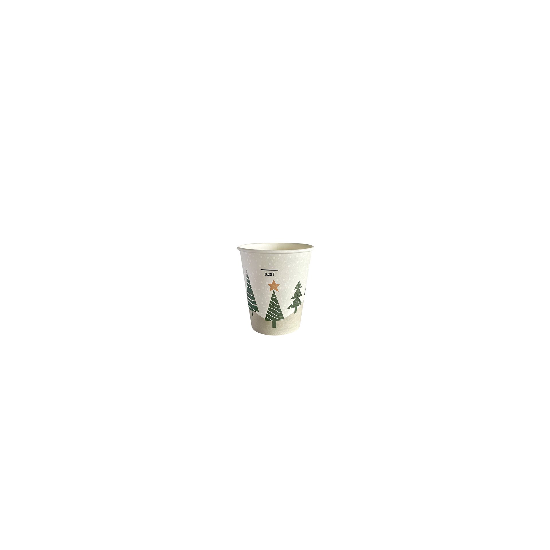 Trinkbecher, Pappe "To Go" 0,2 l Ø 8 cm · 9,1 cm "Winter Forest" Trinkbecher, Pappe "To Go" 0,2 l Ø 8 cm · 9,1 cm "Winter Forest"