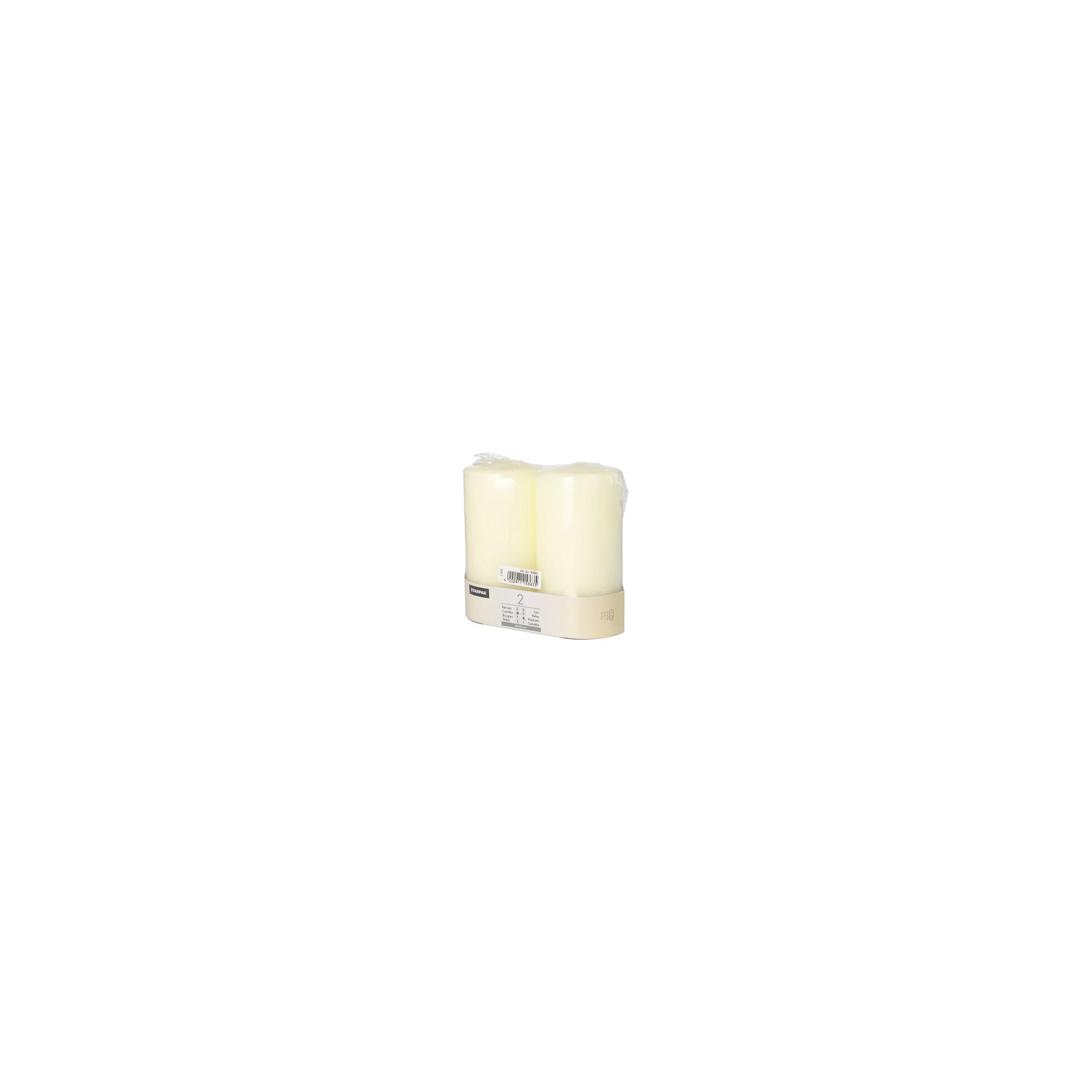 Stumpenkerzen Ø 80 mm · 150 mm elfenbein "Ivory" mit Flachkopf