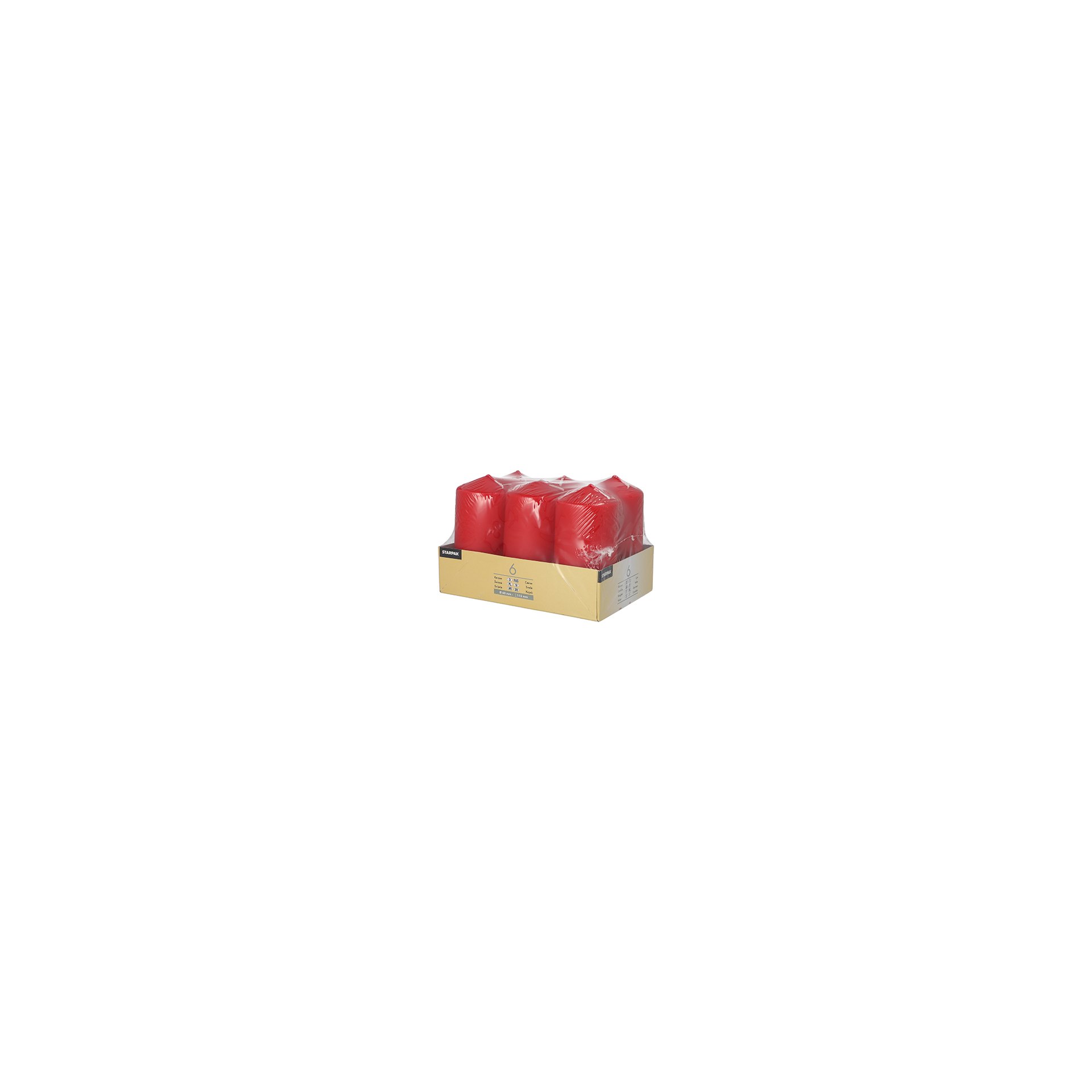 Stumpenkerzen Ø 60 mm · 115 mm rot