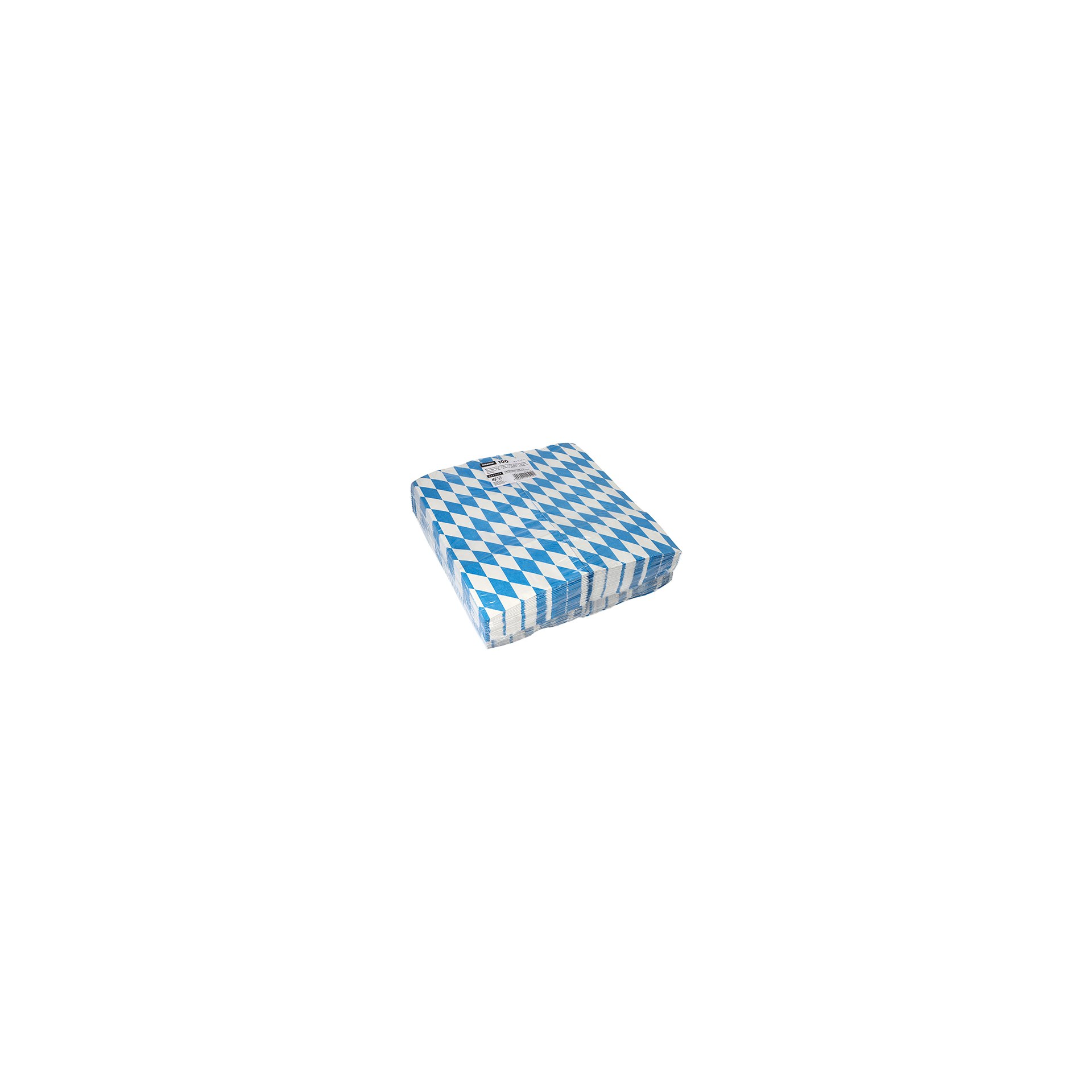 Hähnchenbeutel, Papier mit Alu-Einlage 28 cm x 13 cm x 8 cm "Bayrisch blau" 1/1