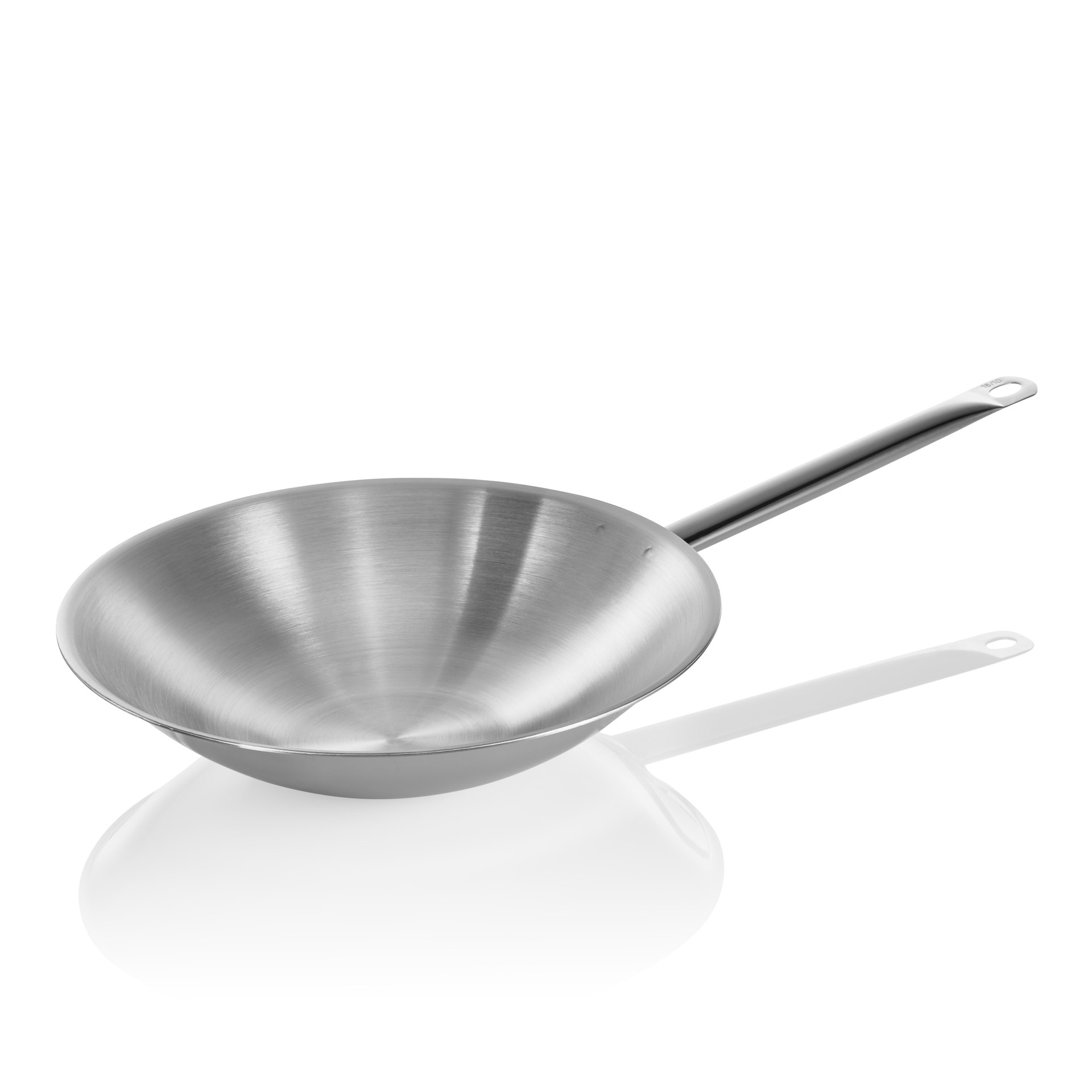 Wok COOKWARE 21 mit abgeflachtem Boden, Ø 38 cm, Chromnickelstahl