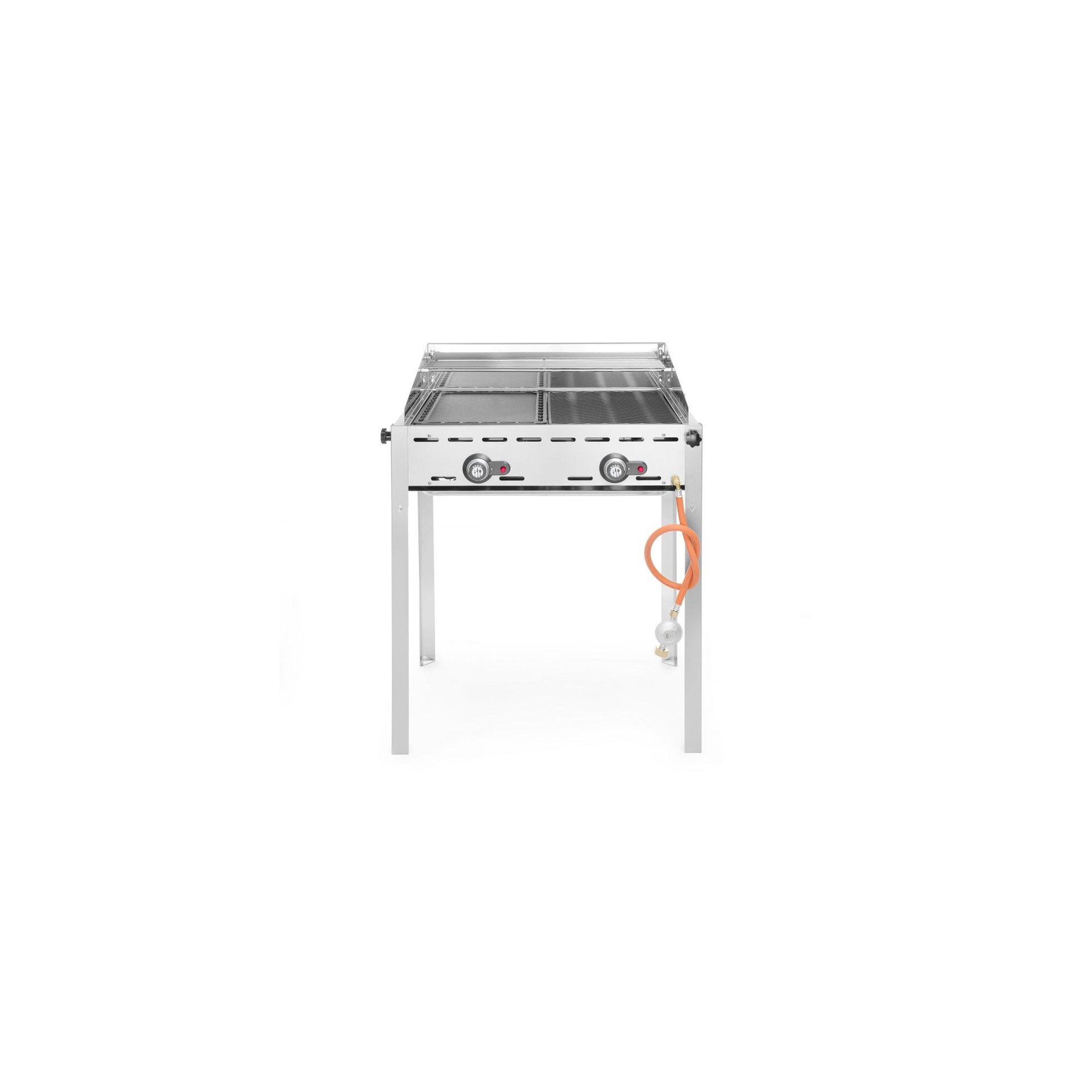 Grillsystem Green Fire mit 2 Brennern, Profi Line, Emaillierte Grillplatte und Grillrost aus Gusseisen GN 1/1, 11,6kW, 740x615x(H)825mm Grillsystem Green Fire mit 2 Brennern, Profi Line, Emaillierte Grillplatte und Grillrost aus Gusseisen GN 1/1, 11,6kW, 740x615x(H)825mm