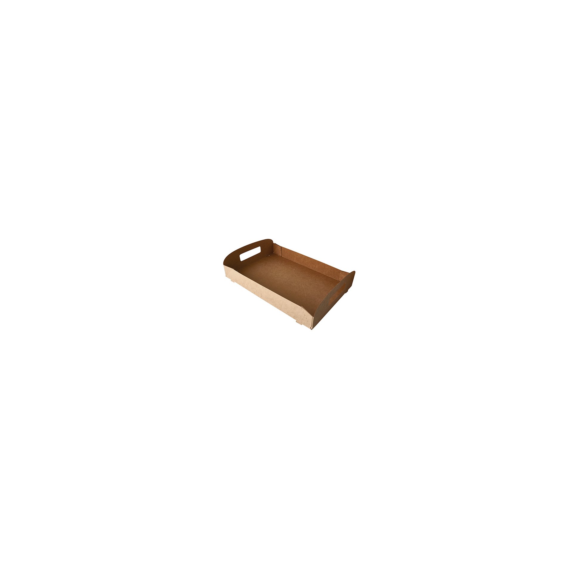 Tragetabletts, Pappe "pure" 4,5 cm x 45,7 cm x 30,7 cm braun "100% Fair"