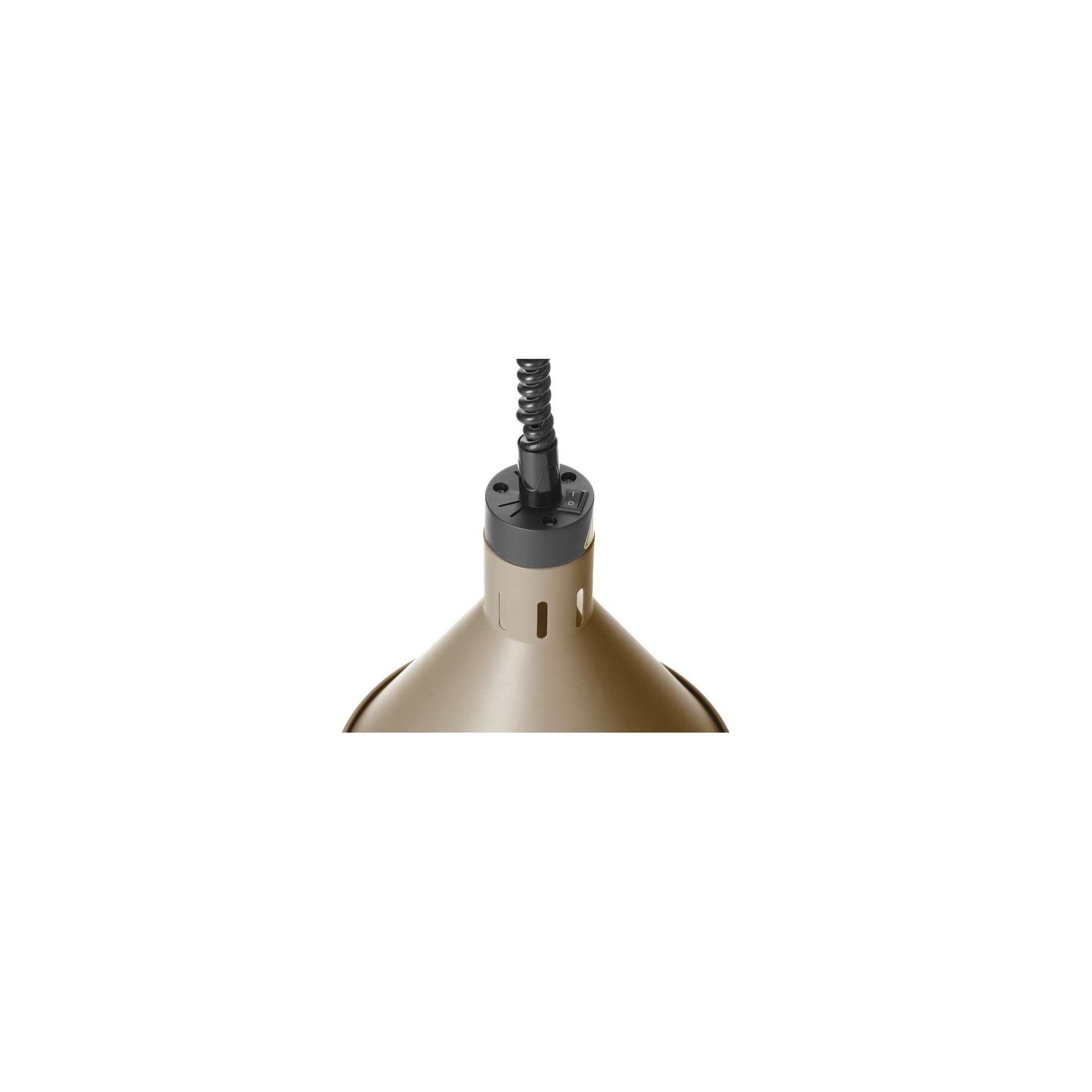 Höhenverstellbare Wärmelampe konisch, Beige, 230V/250W, ⌀275x(H)250mm
