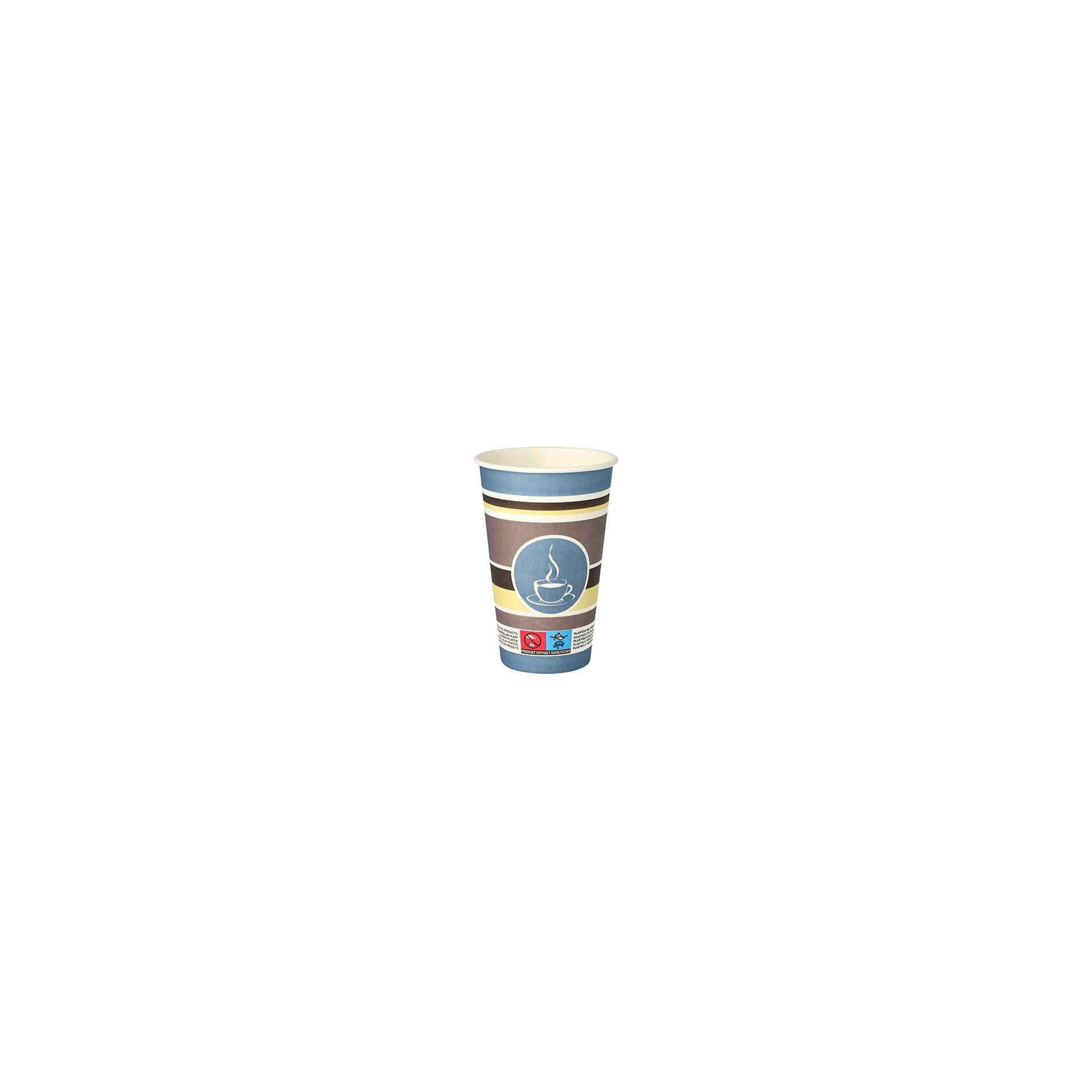 Trinkbecher, Pappe "To Go" 0,3 l Ø 8 cm · 11,7 cm "Coffee Rings" Trinkbecher, Pappe "To Go" 0,3 l Ø 8 cm · 11,7 cm "Coffee Rings"
