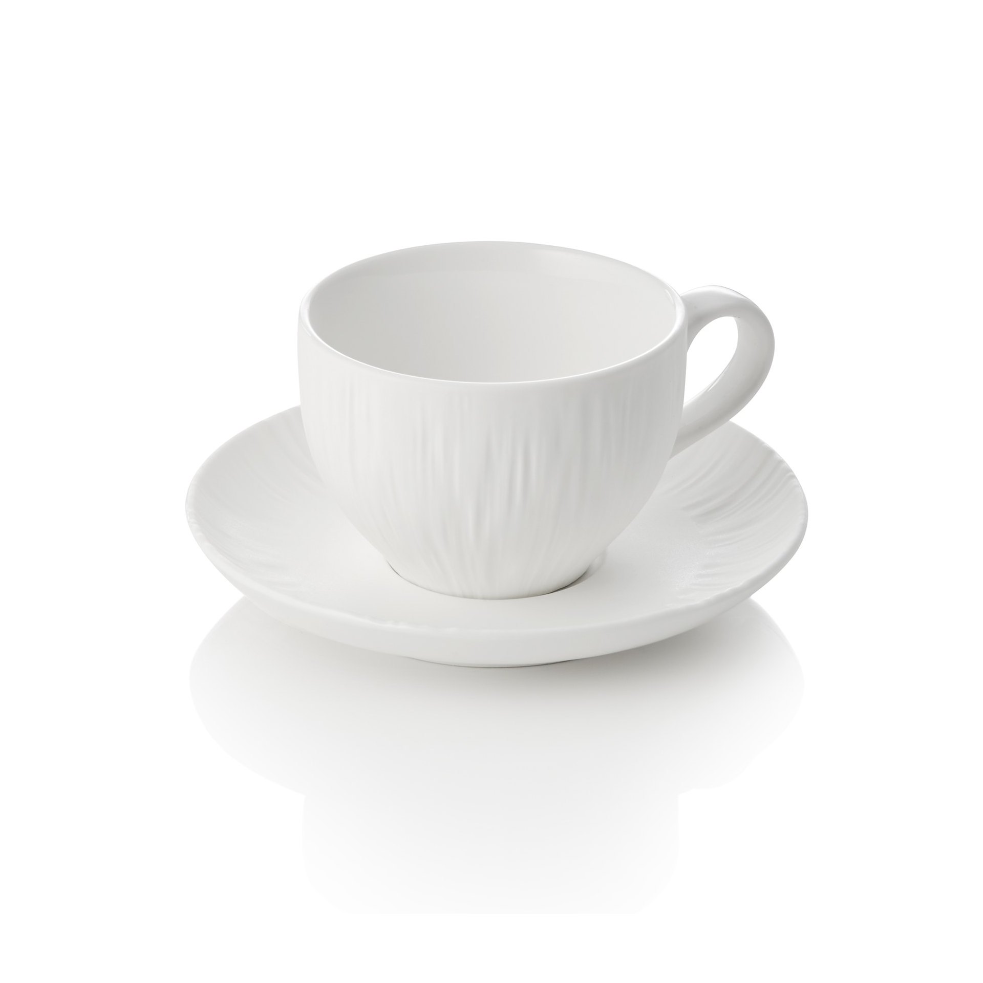 Cappuccino- und Untertasse Set MAYA SHIRO, 200 ml, weiß Cappuccino- und Untertasse Set MAYA SHIRO, 200 ml, weiß
