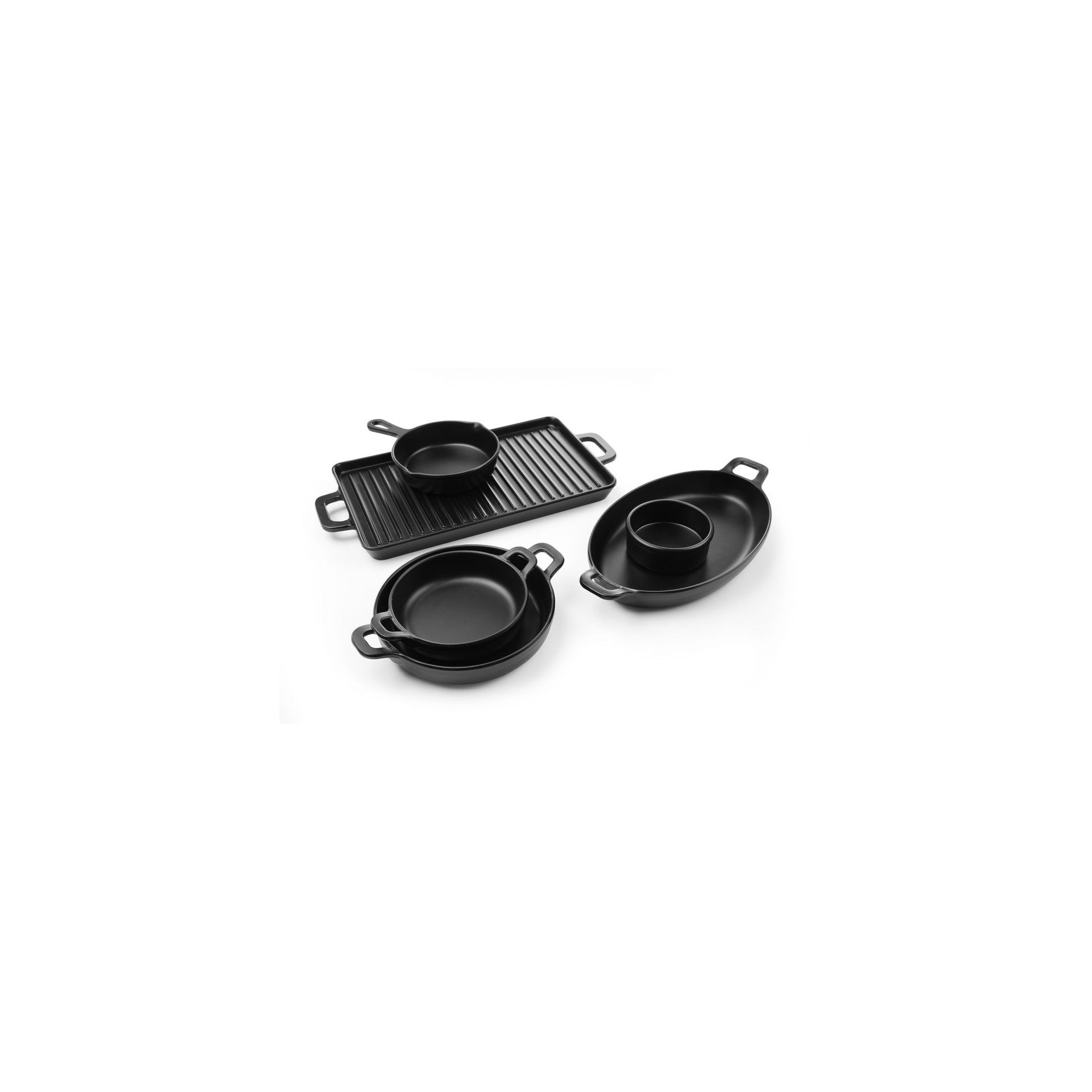 Miniatur-Pfanne, oval, Fine Dine, Schwarz, 263x140x(H)37mm Miniatur-Pfanne, oval, Fine Dine, Schwarz, 263x140x(H)37mm